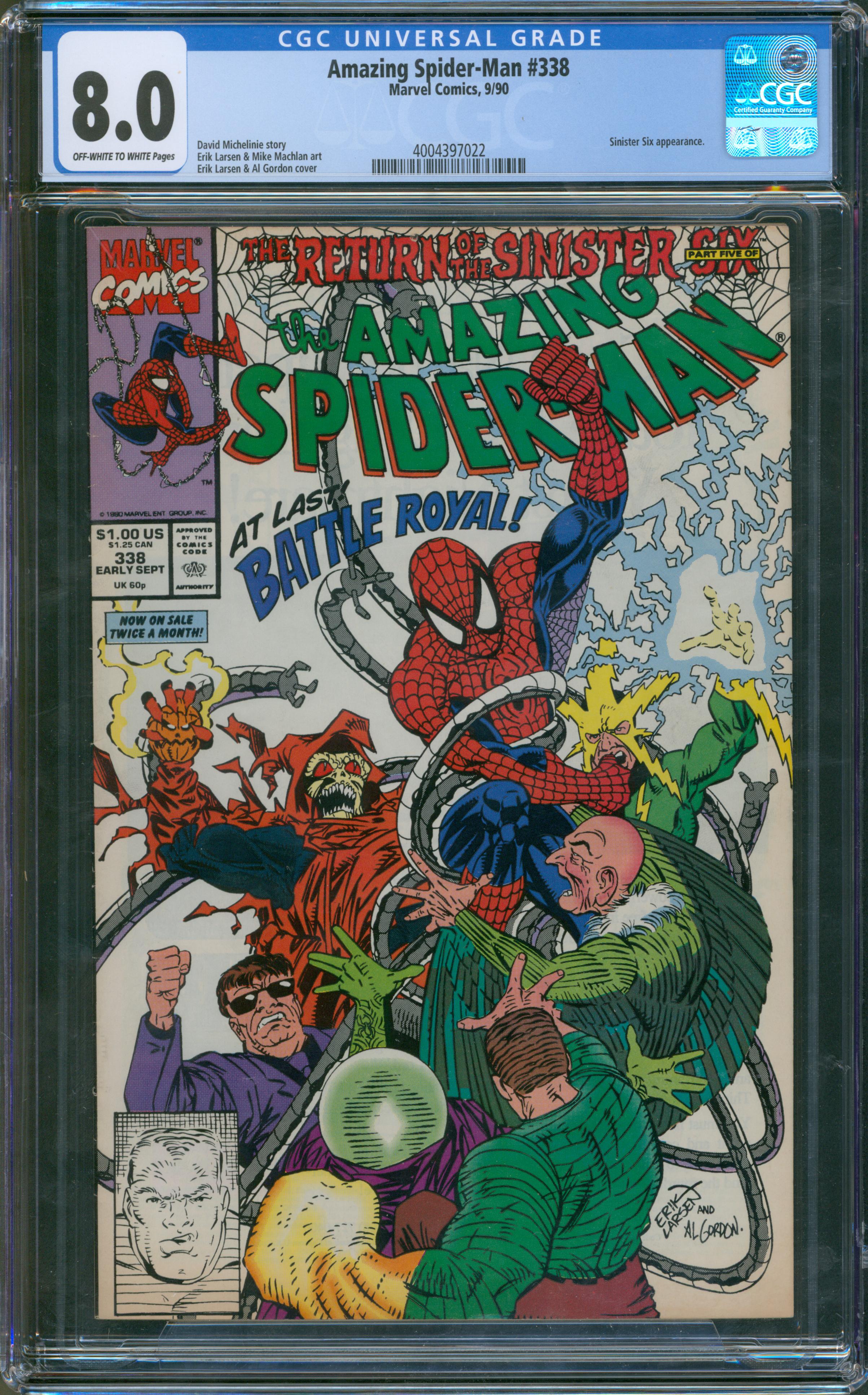 Amazing Spider-Man #338 CGC 8.0