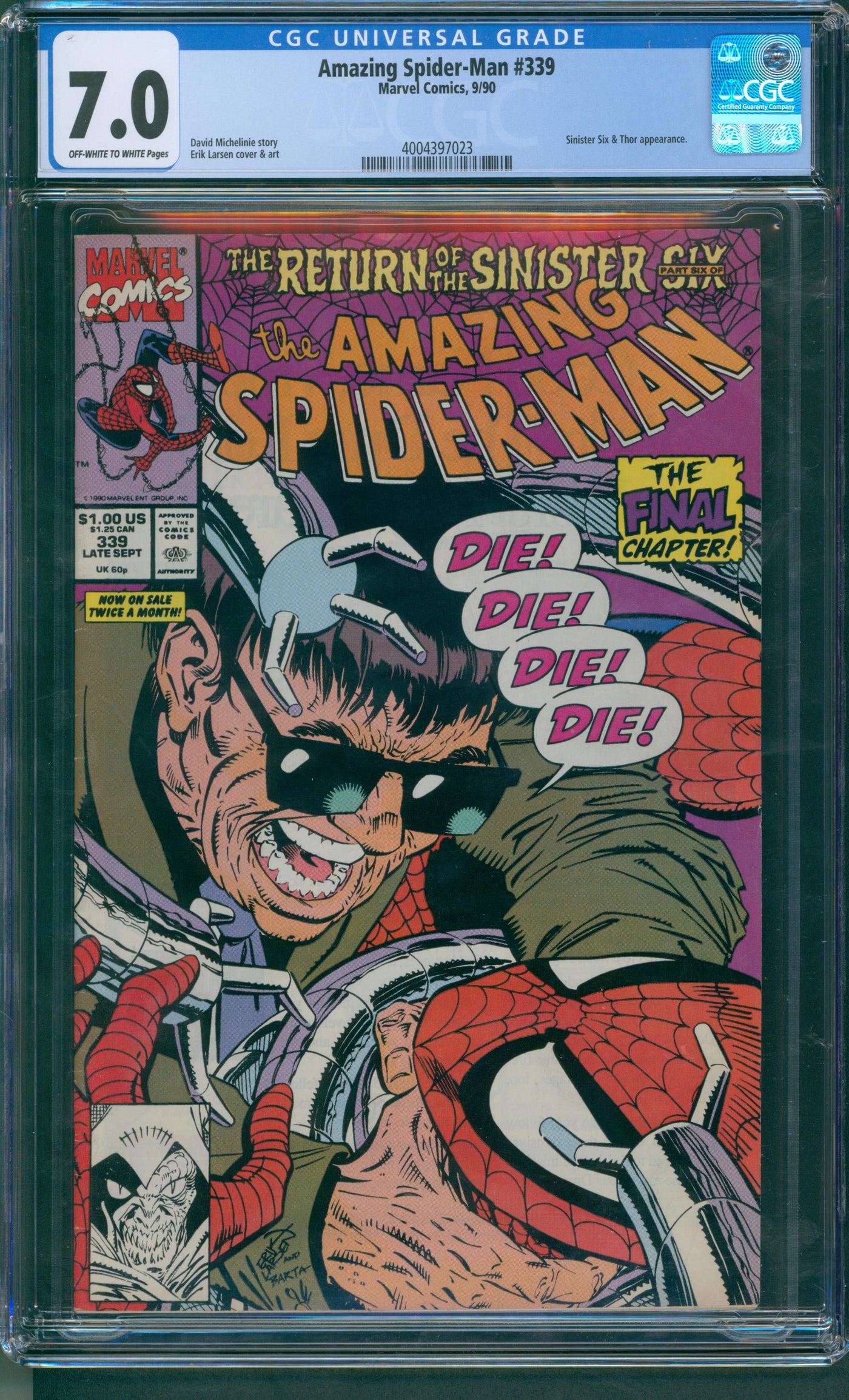 Amazing Spider-Man #339 CGC 7.0