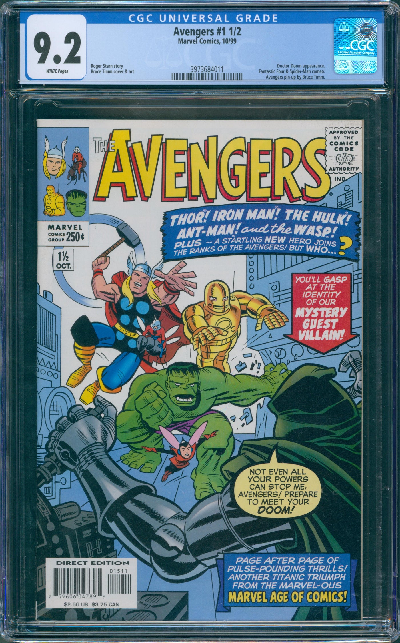 Avengers #1 1/2 CGC 9.2