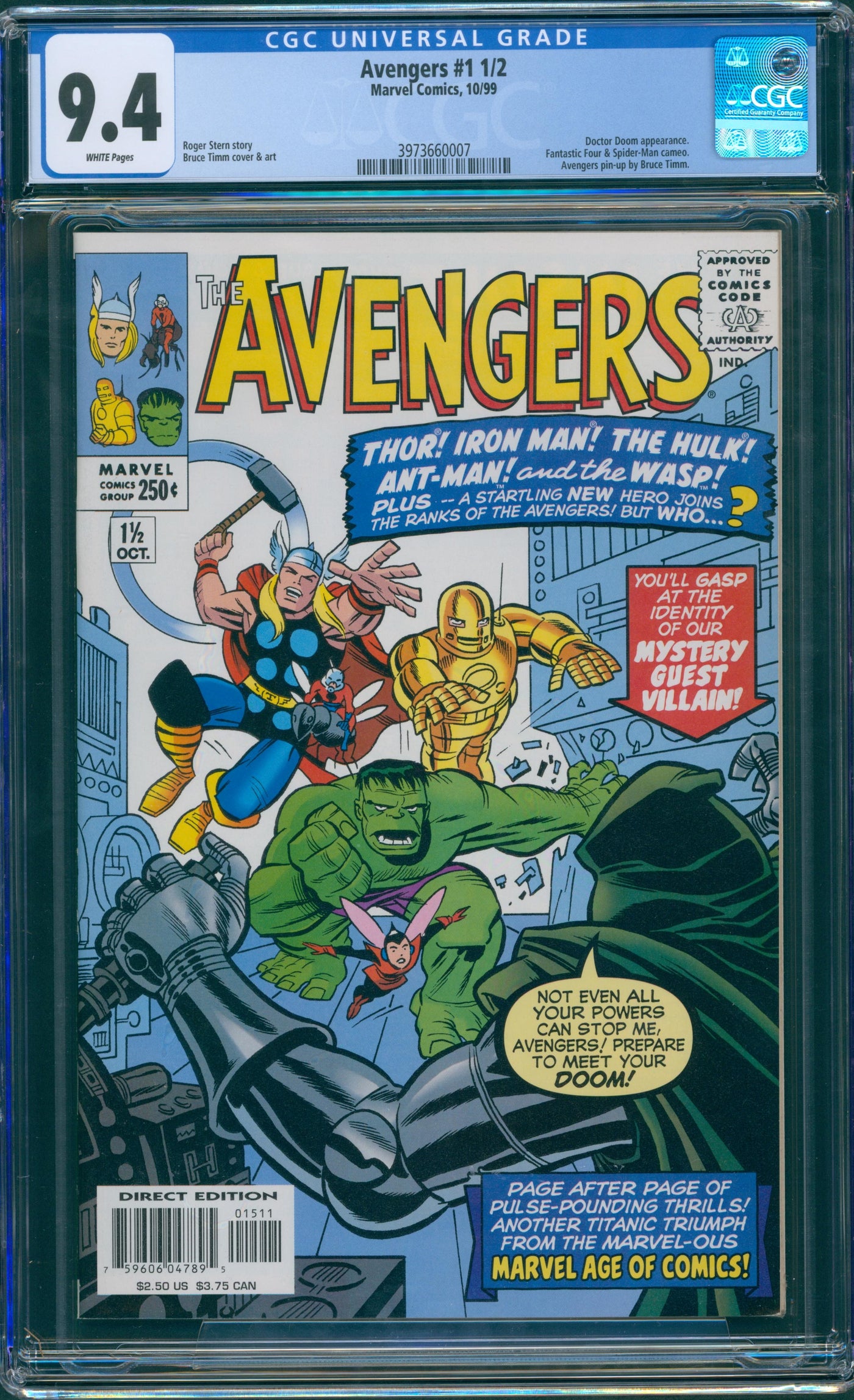 Avengers #1 1/2 CGC 9.4