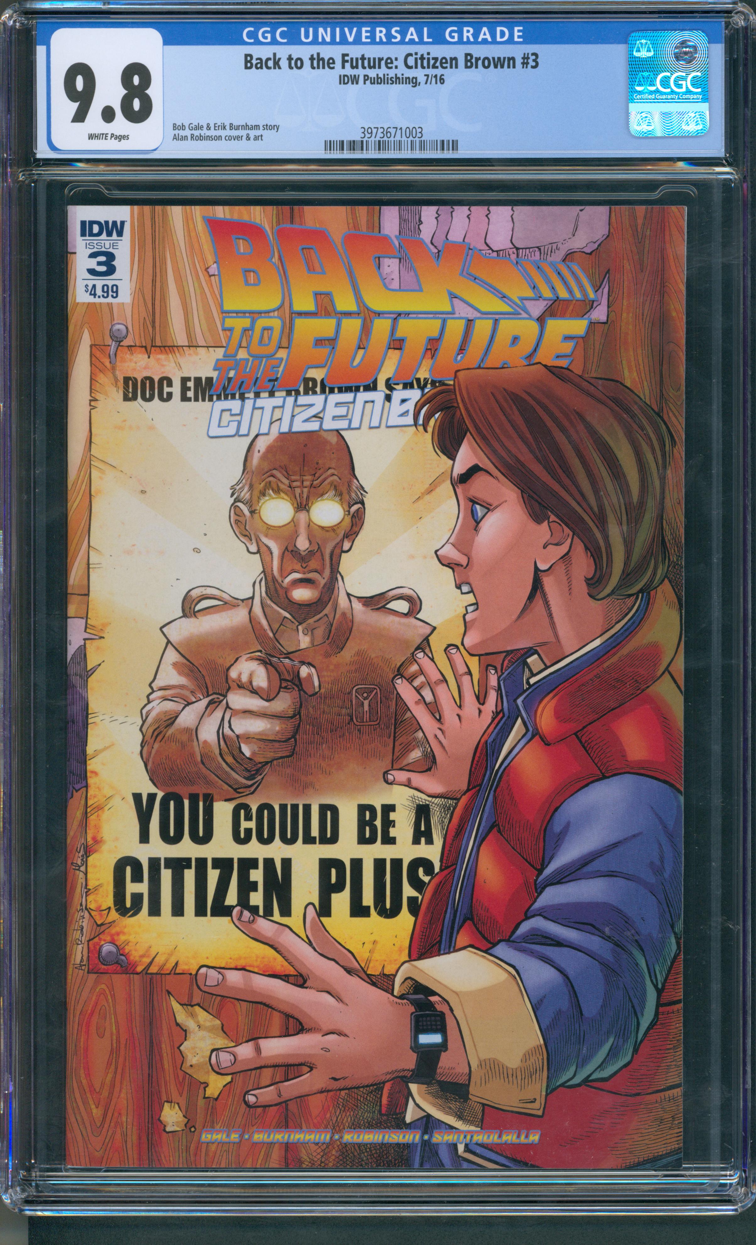 Back to the Future: Citizen Brown #3 CGC 9.8