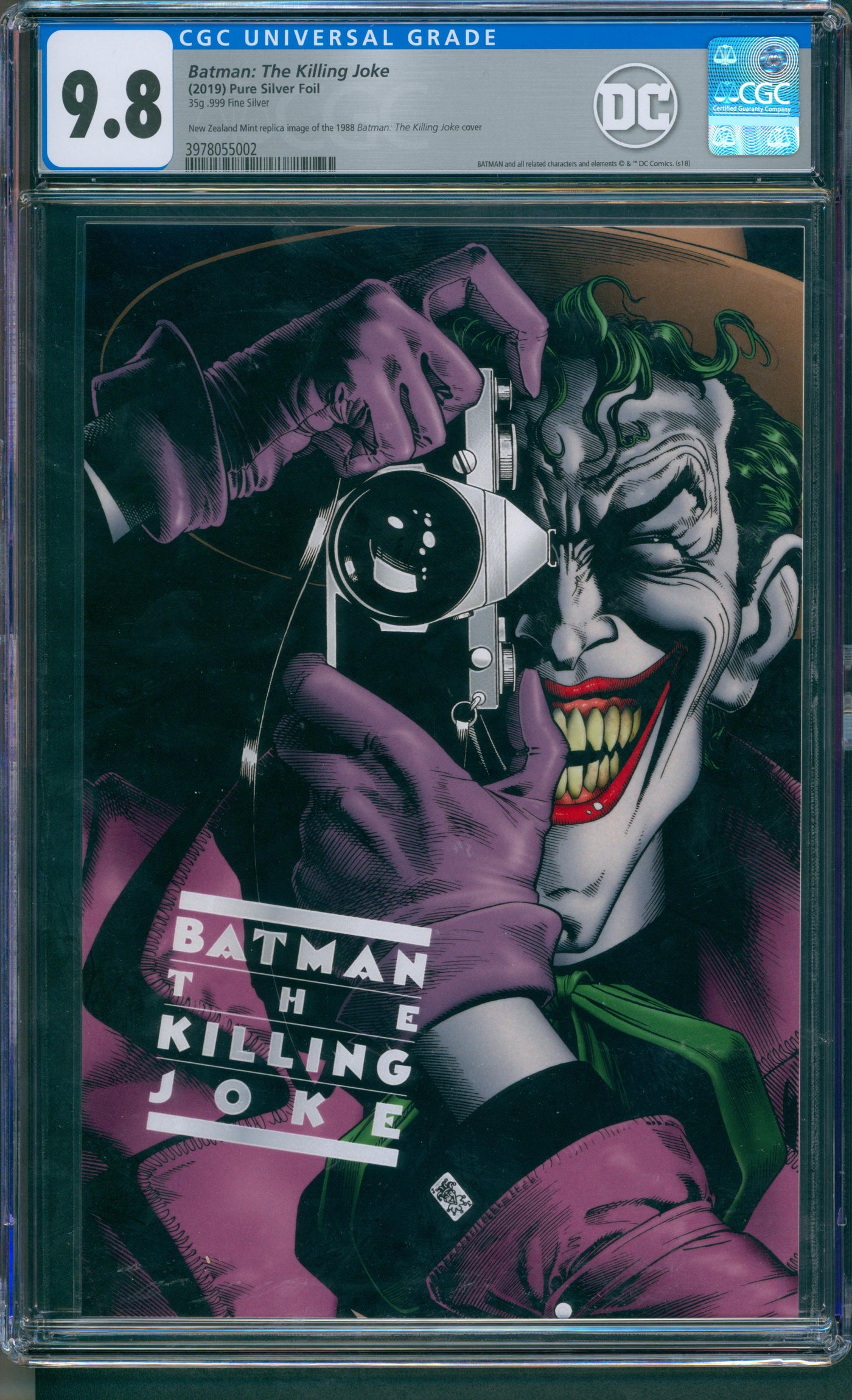 Batman: Killing the joke (Pure silver foil cover) CGC 9.8