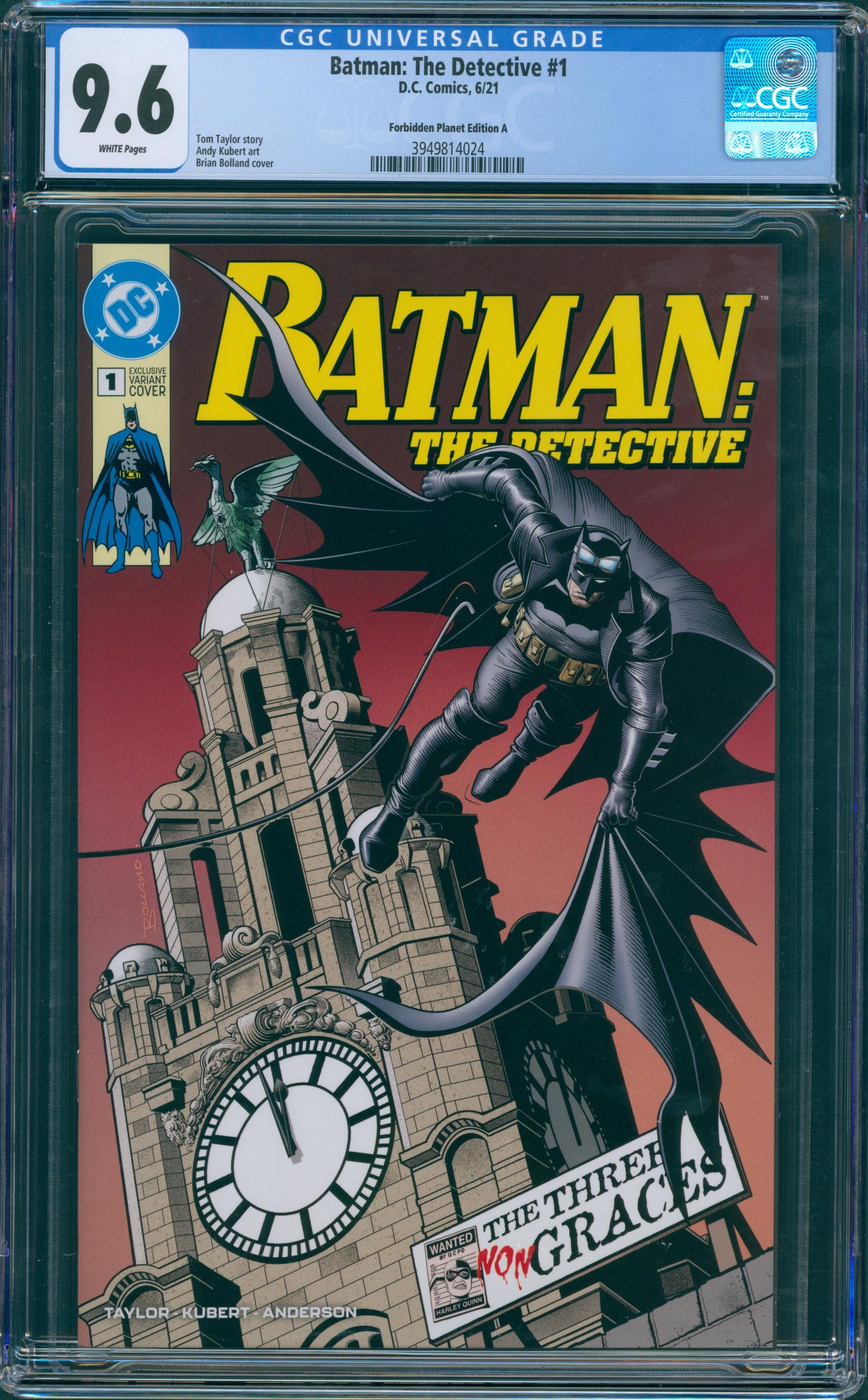 Batman The Detective #1 Forbidden planet Edition A