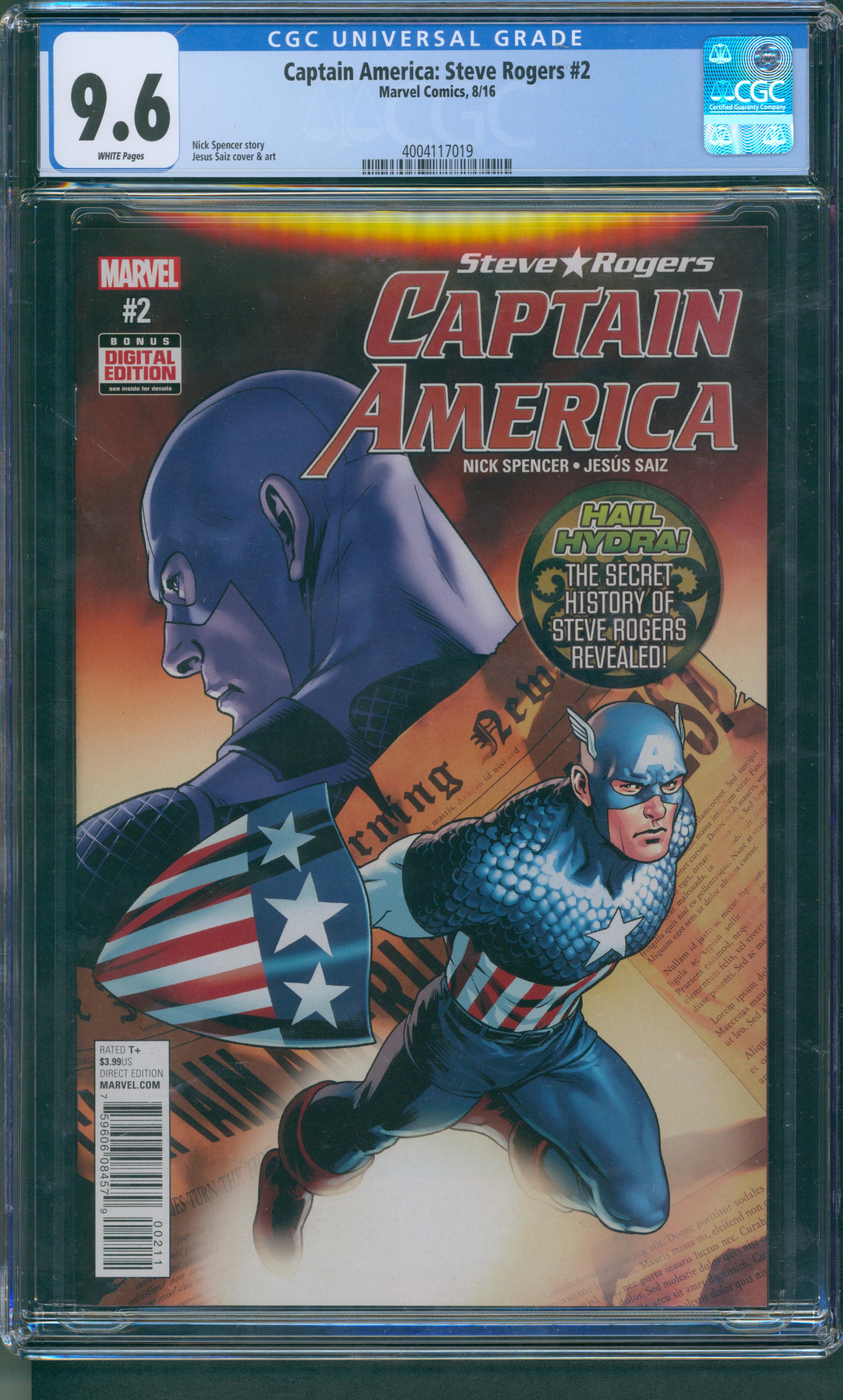 Captain America: Steve Rogers #2 CGC 9.6