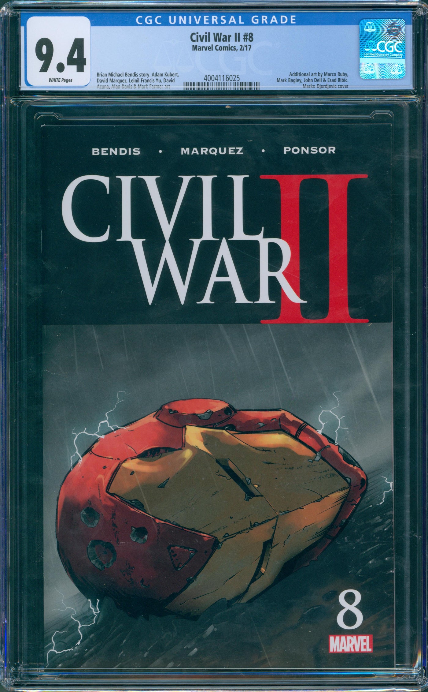 Civil war II #8 CGC 9.4