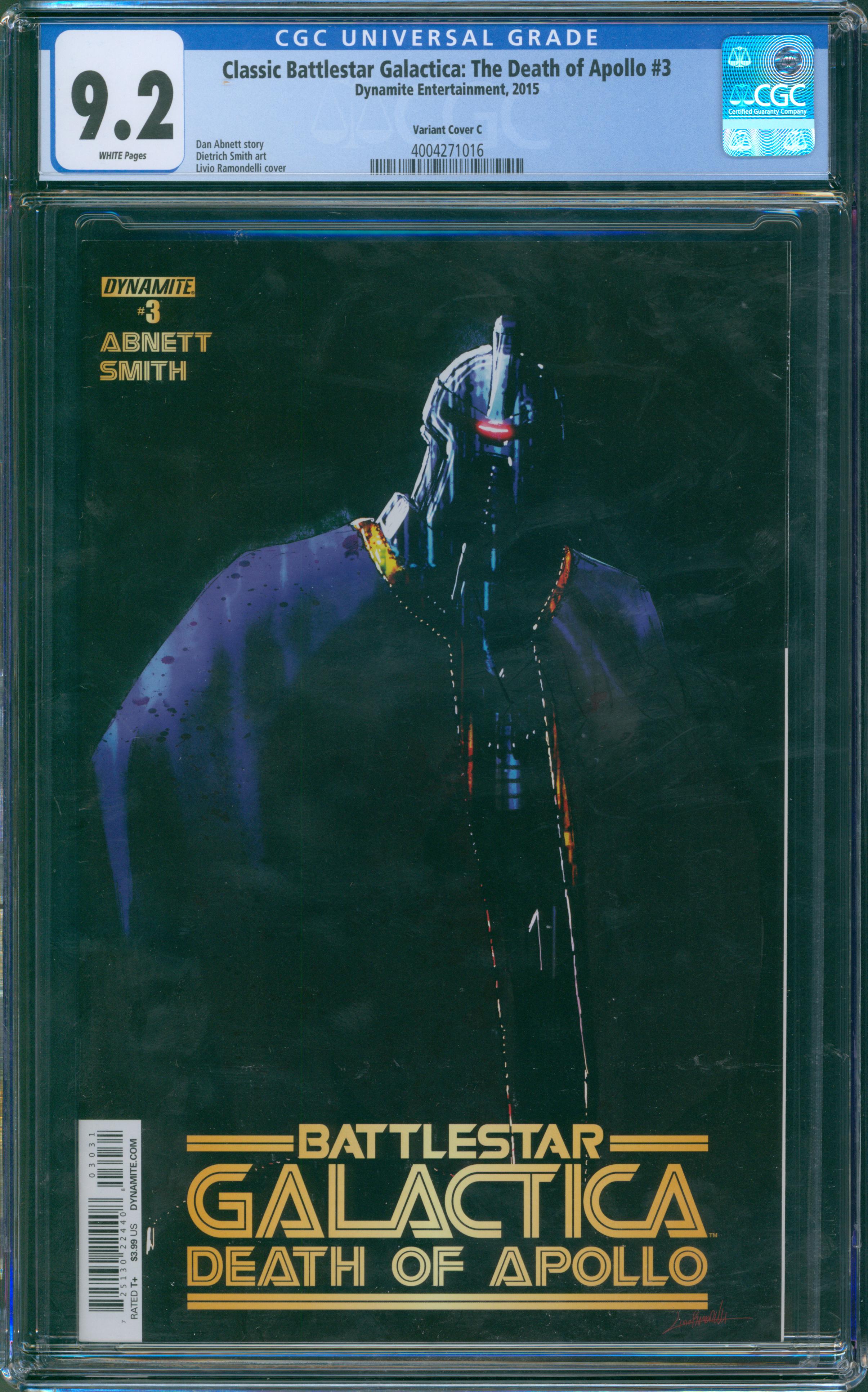 Classic Battlestar Galactica: The Death of Apollo #3 CGC 9.2