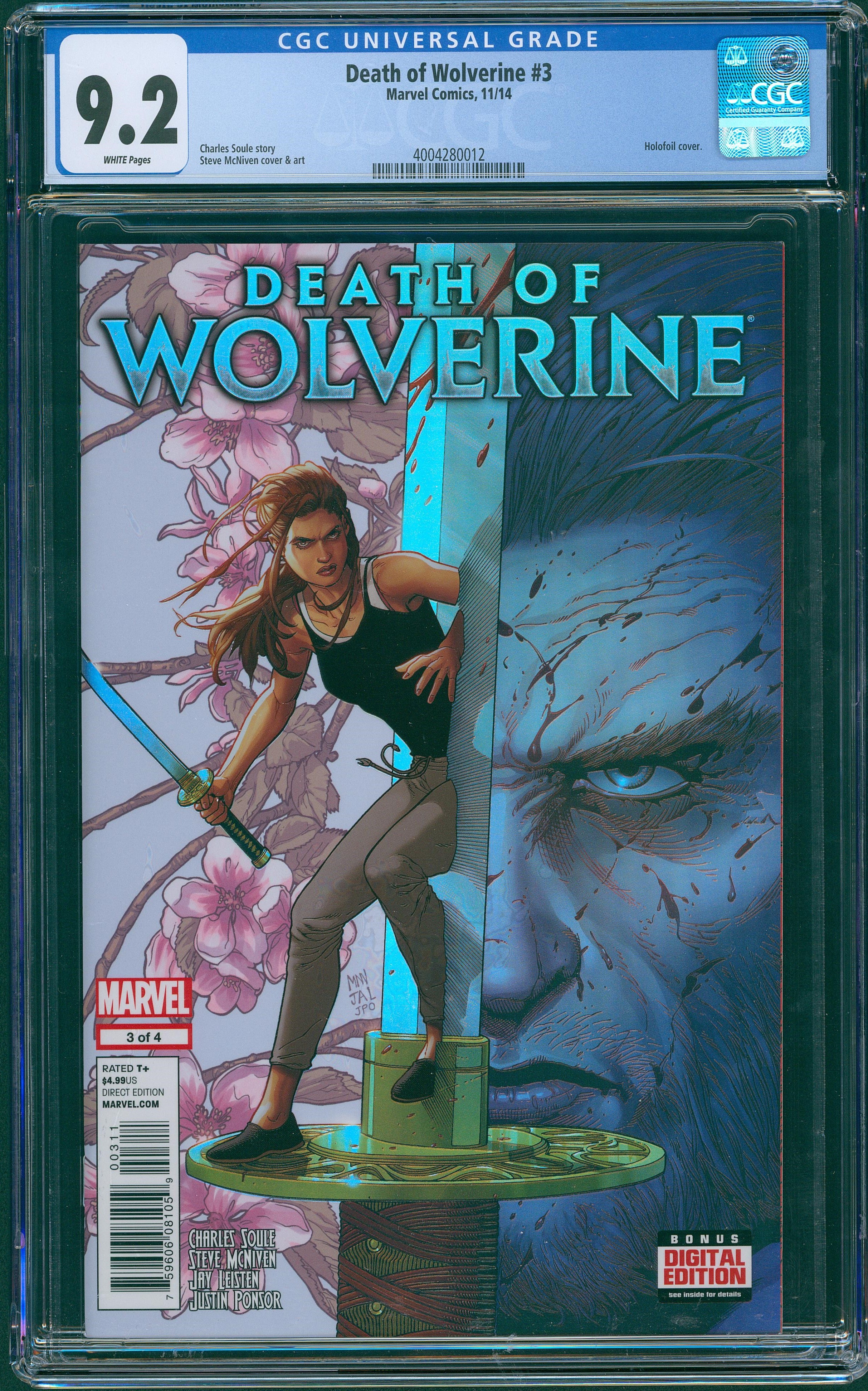 Death of Wolverine #3 CGC 9.2