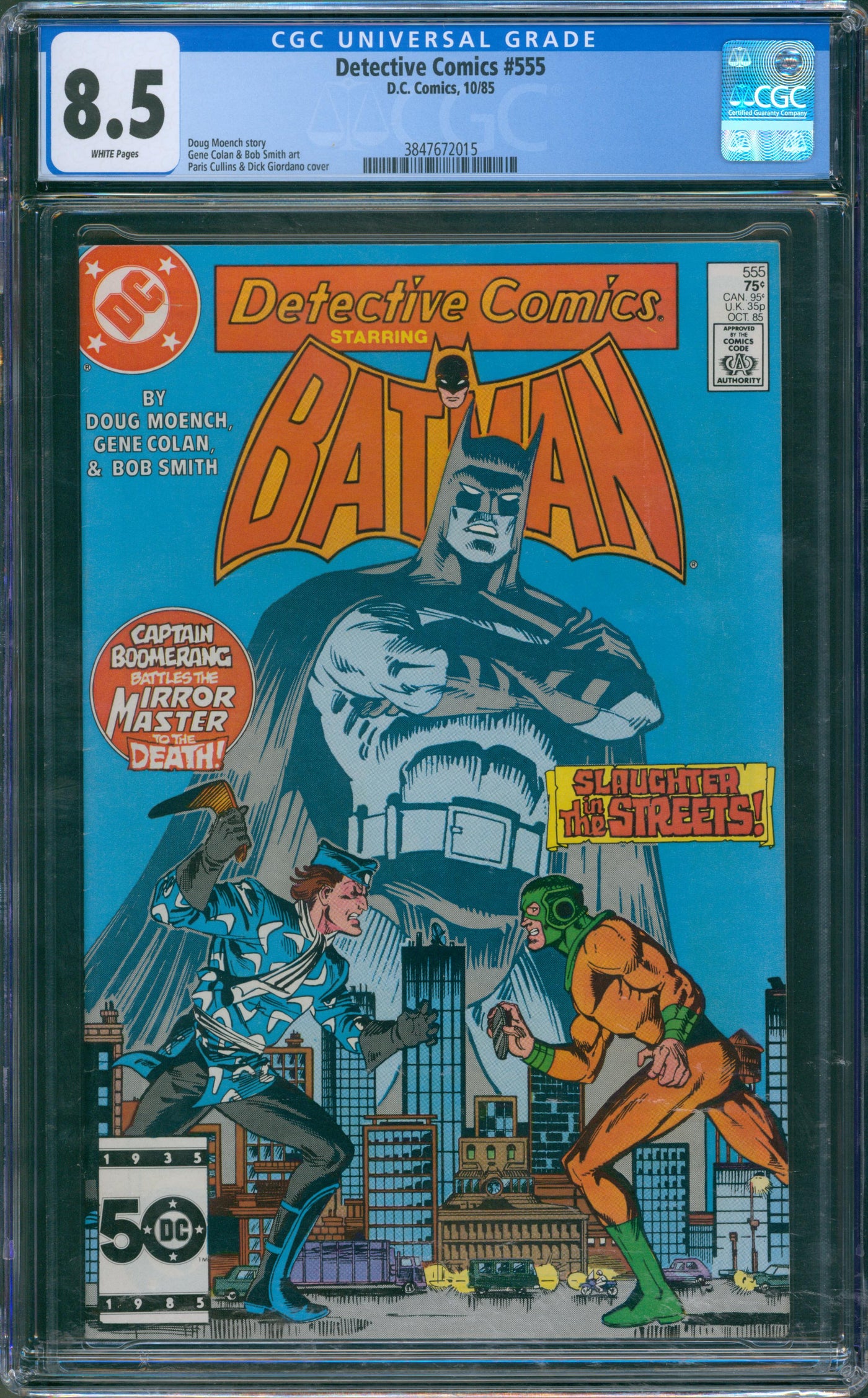 Detective comics #555 CGC 8.5