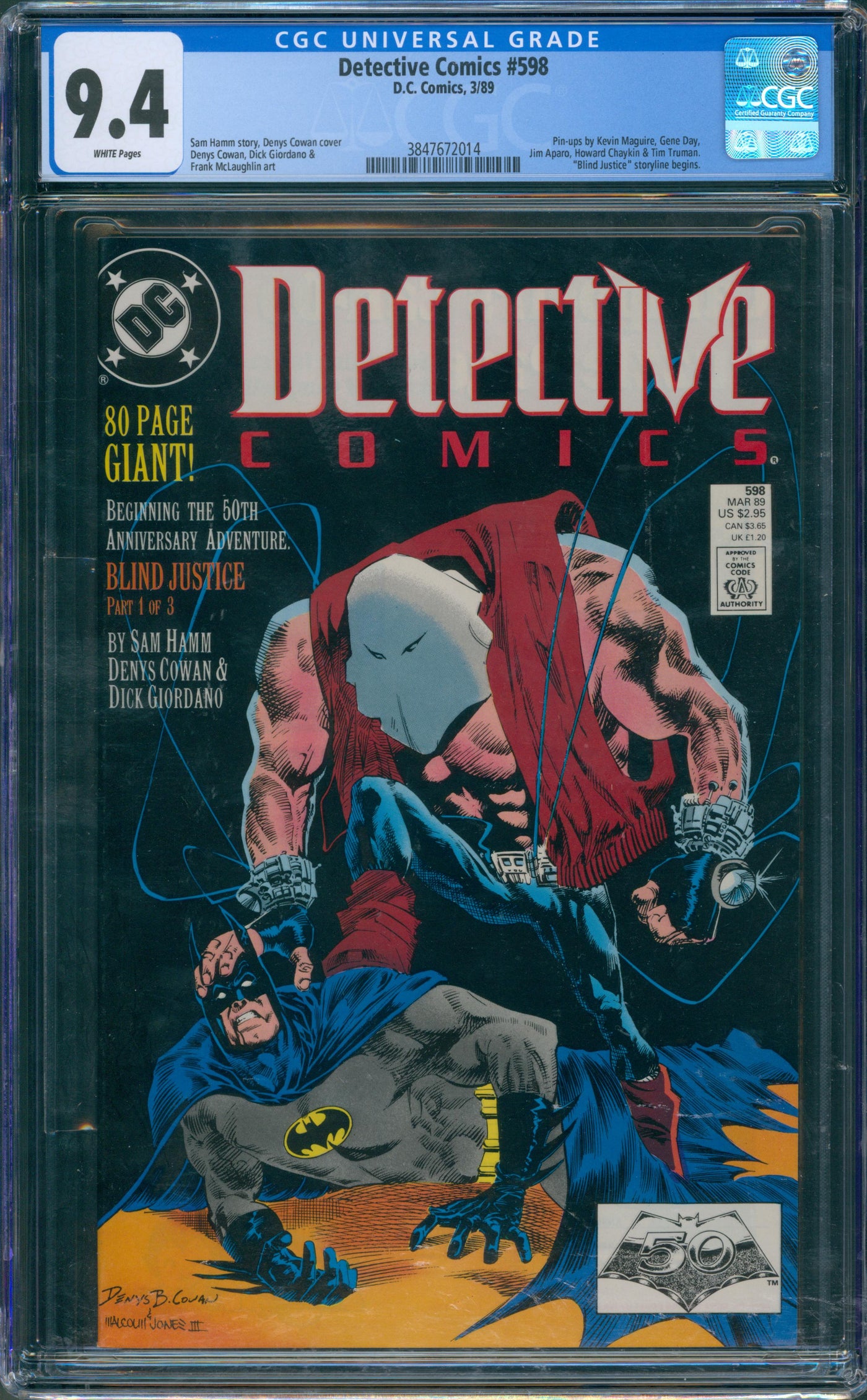 Detective comics #598 CGC 9.4