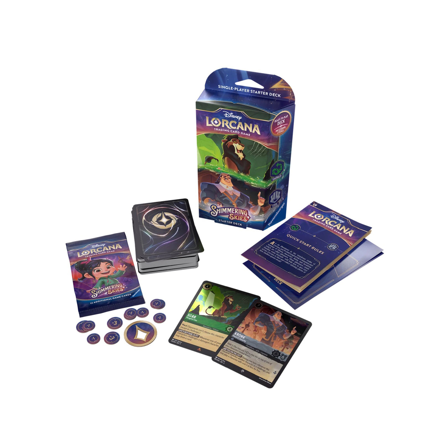 Disney Lorcana Trading Card Game Shimmering Skies Starter Deck