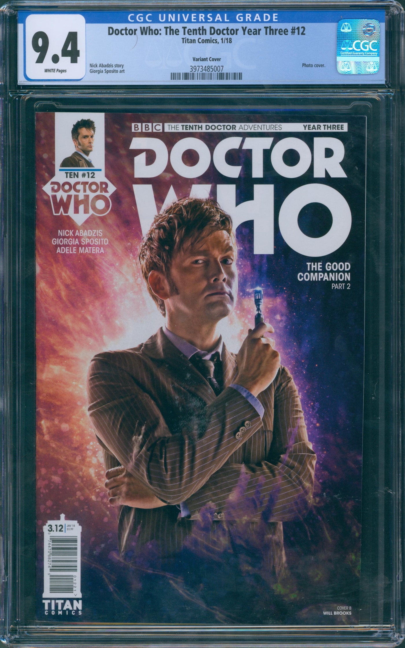 Doctor Who The tenth doctor years three #12 CGC 9.4