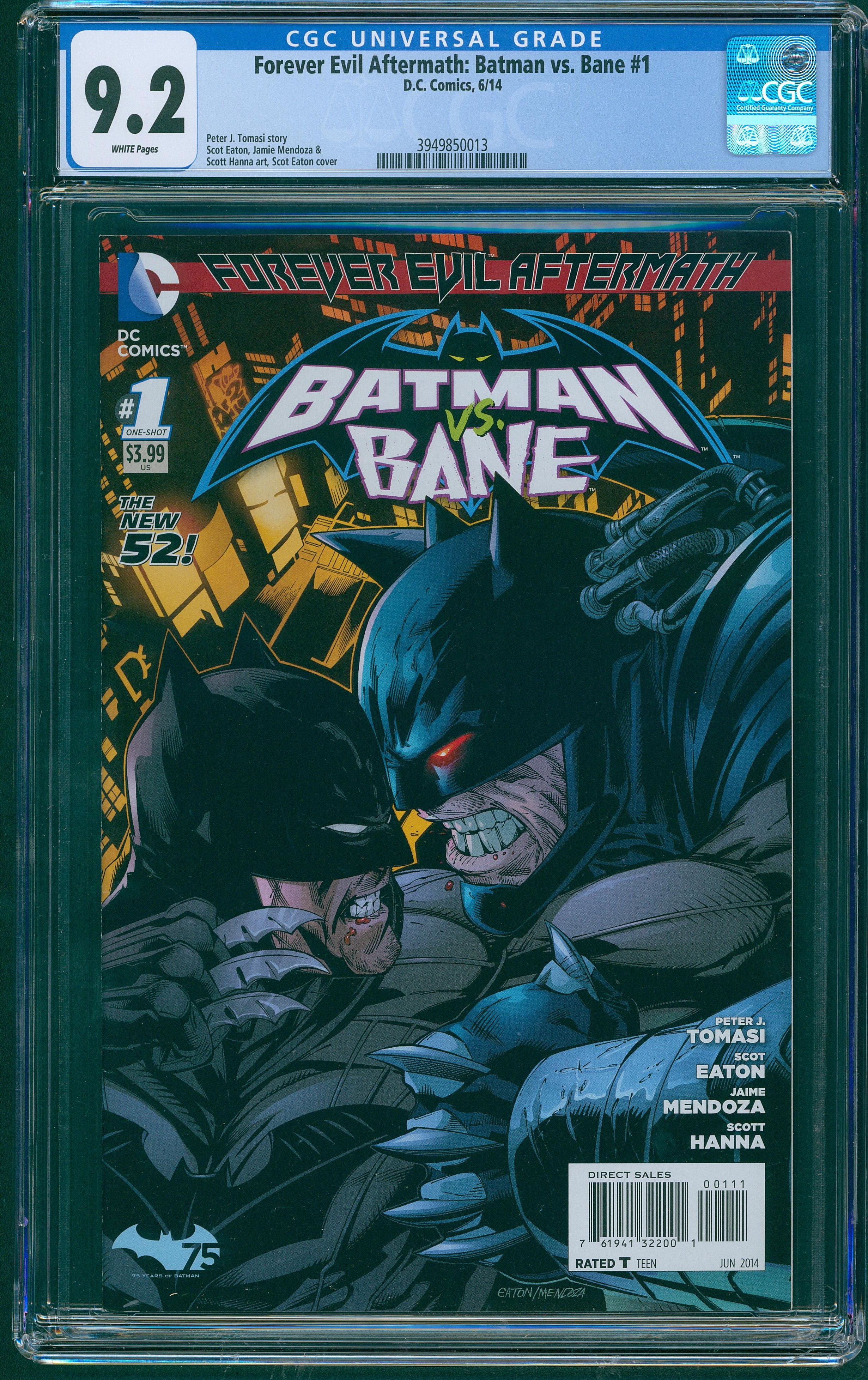 Forever Evil Aftermath: Batman vs. Bane #1 CGC 9.2
