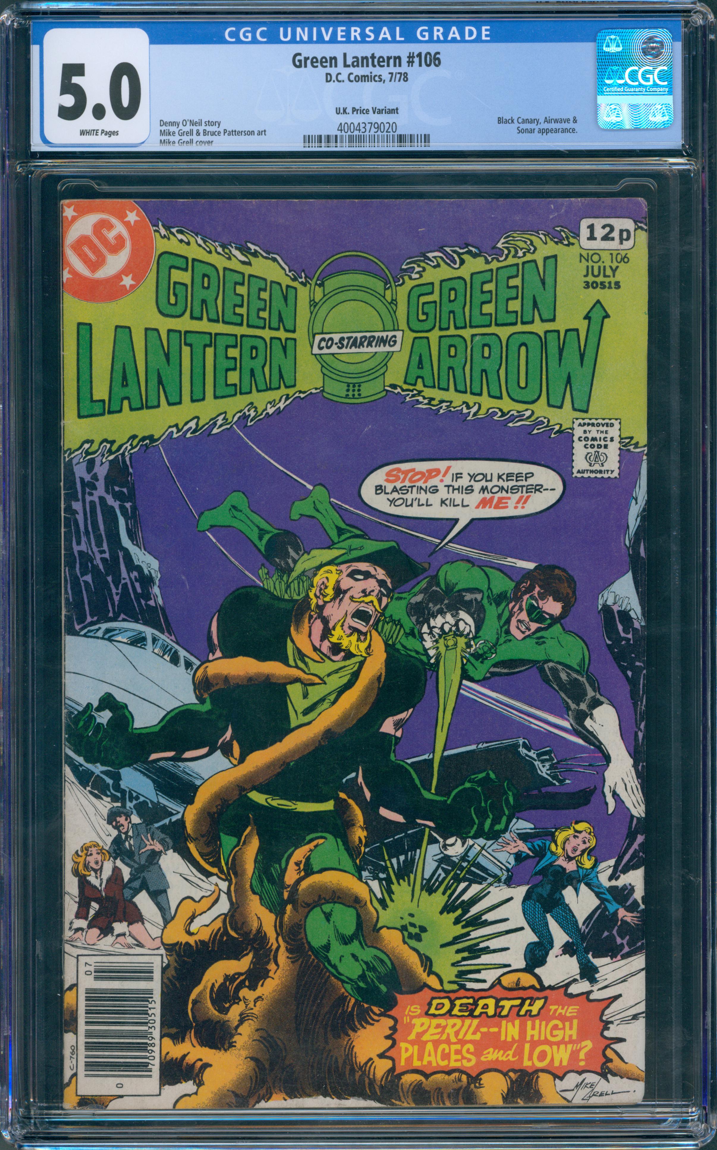 Green Lantern #106 CGC 5.0