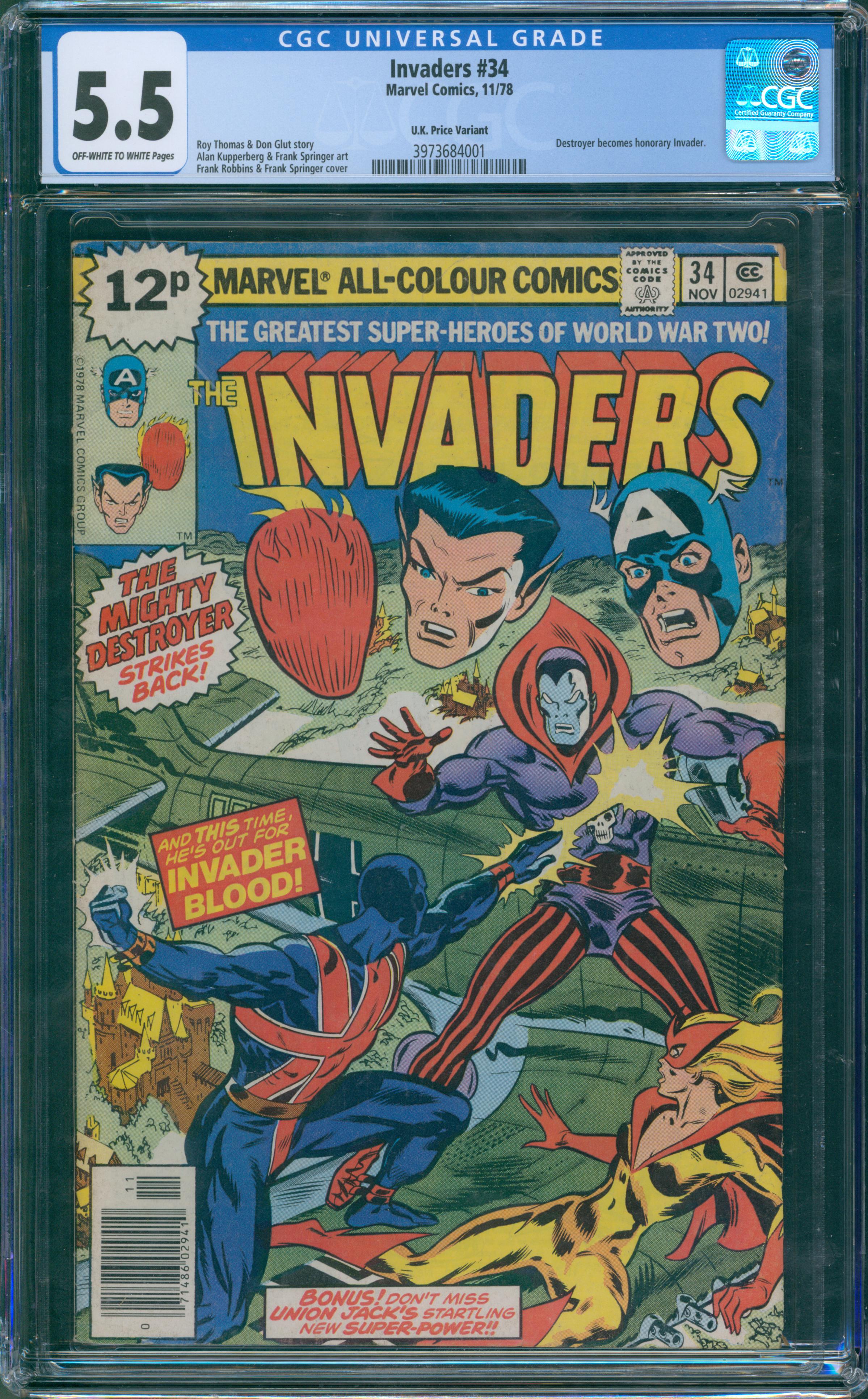 Invaders #34 CGC 5.5