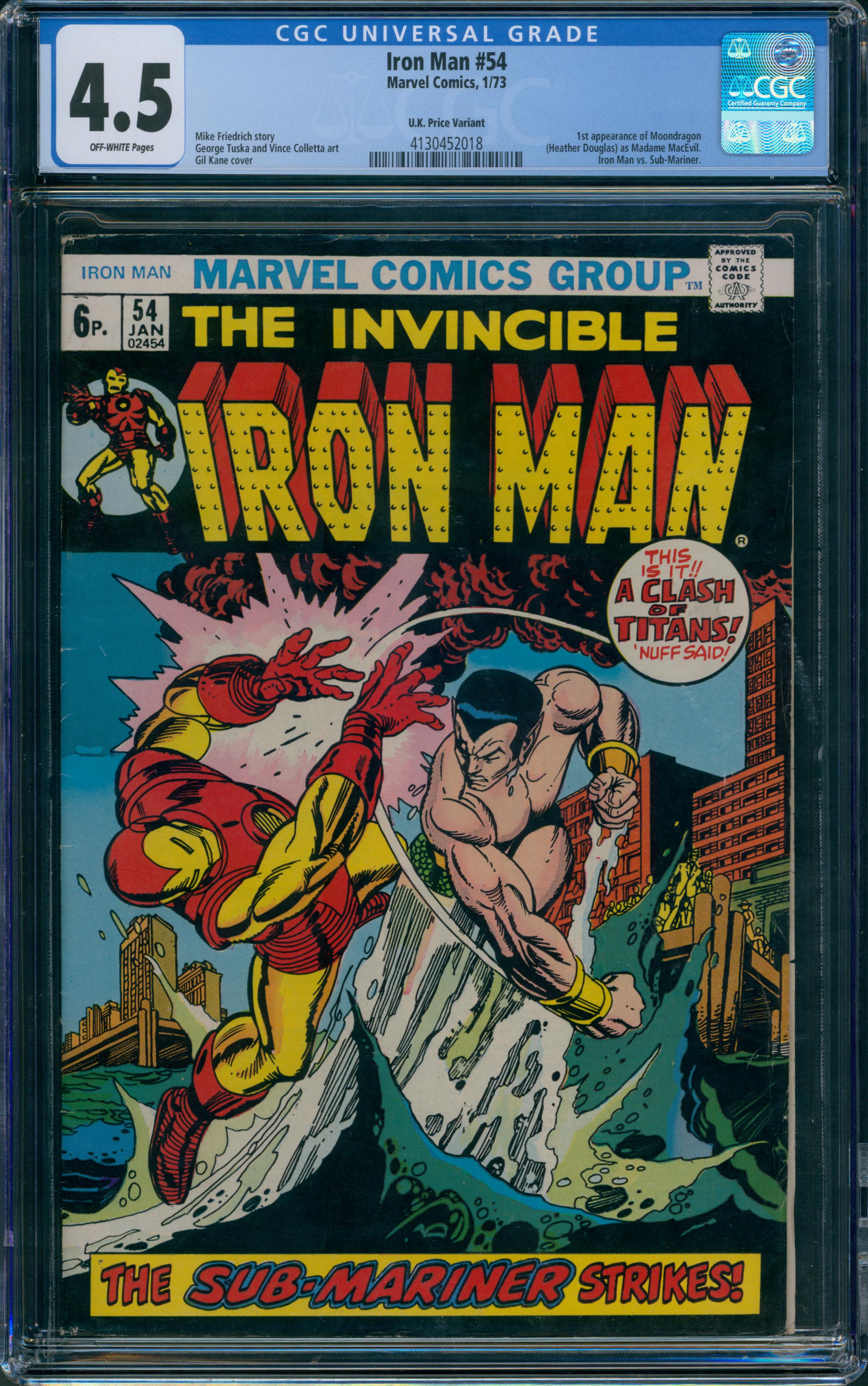 Iron Man #54 CGC 4.5