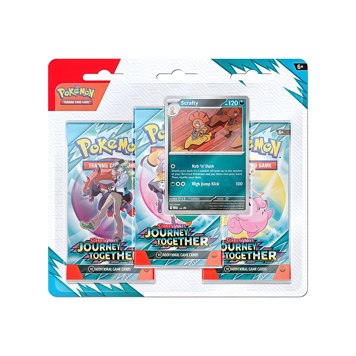 Scarlet and Violet Journey Together 3 Pack Blister Scrafty