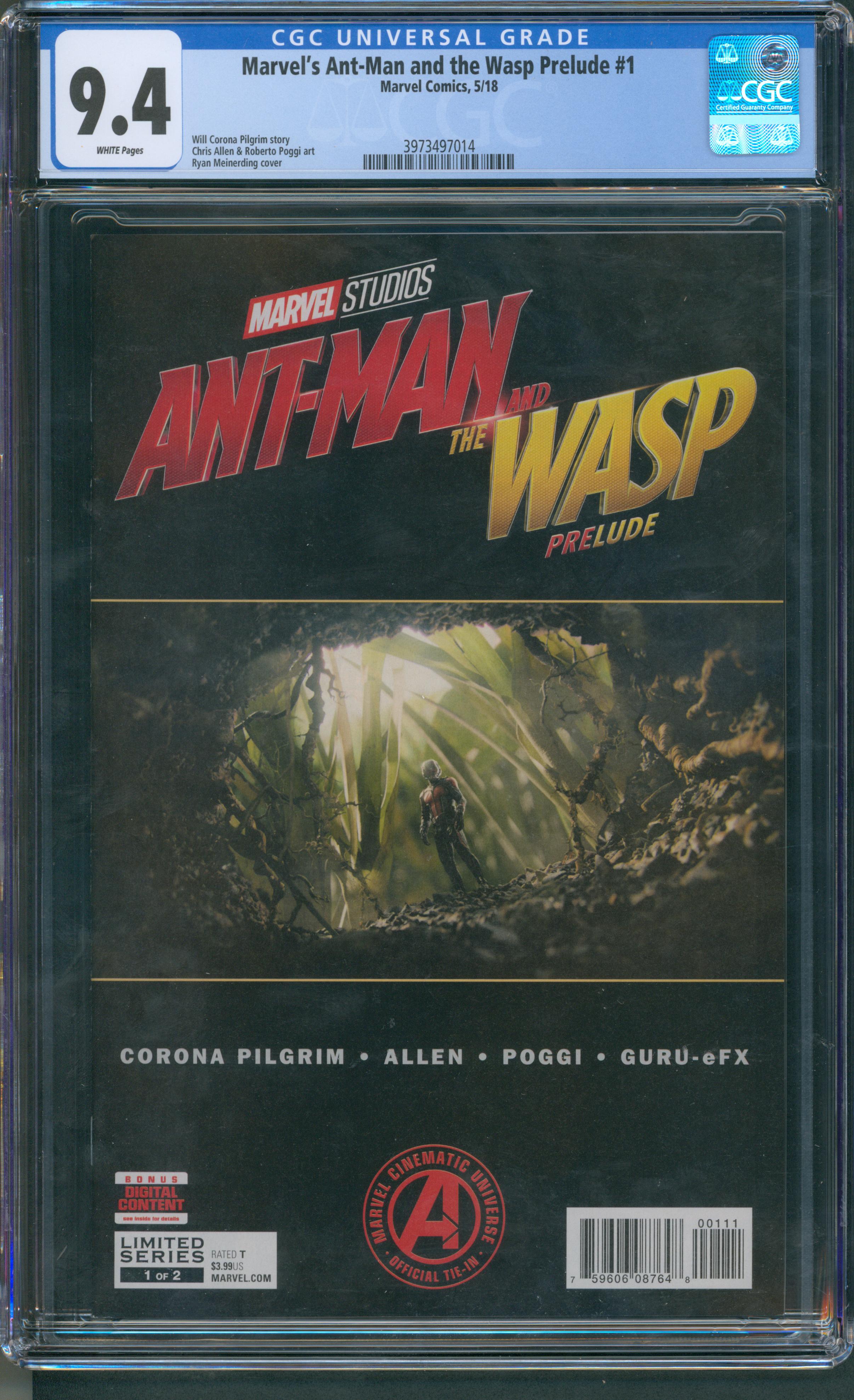 Marvel's Ant-Man and the Wasp Prelude #1 CGC 9.4