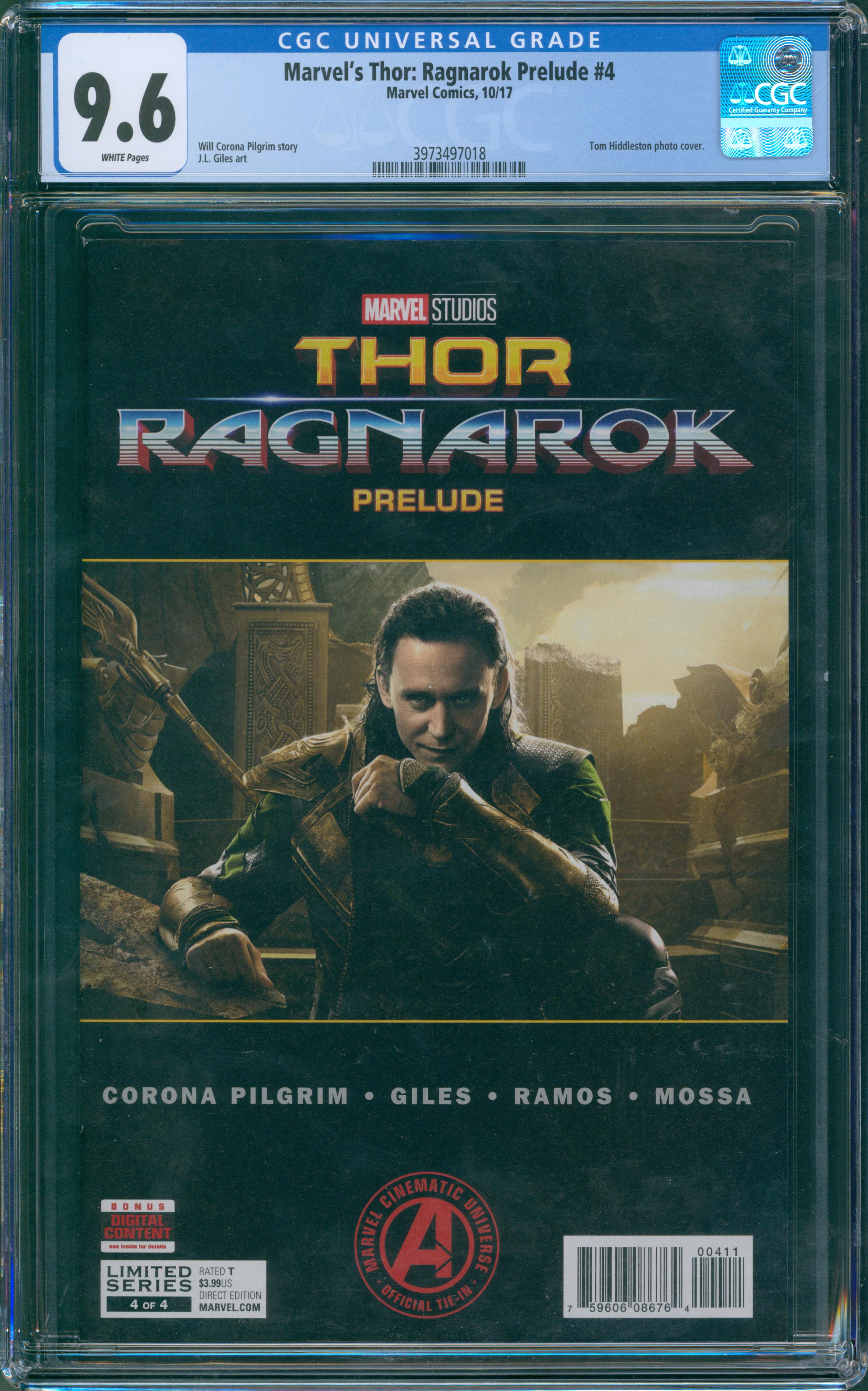 Marvel's Thor: Ragnarok Prelude #4 CGC 9.6