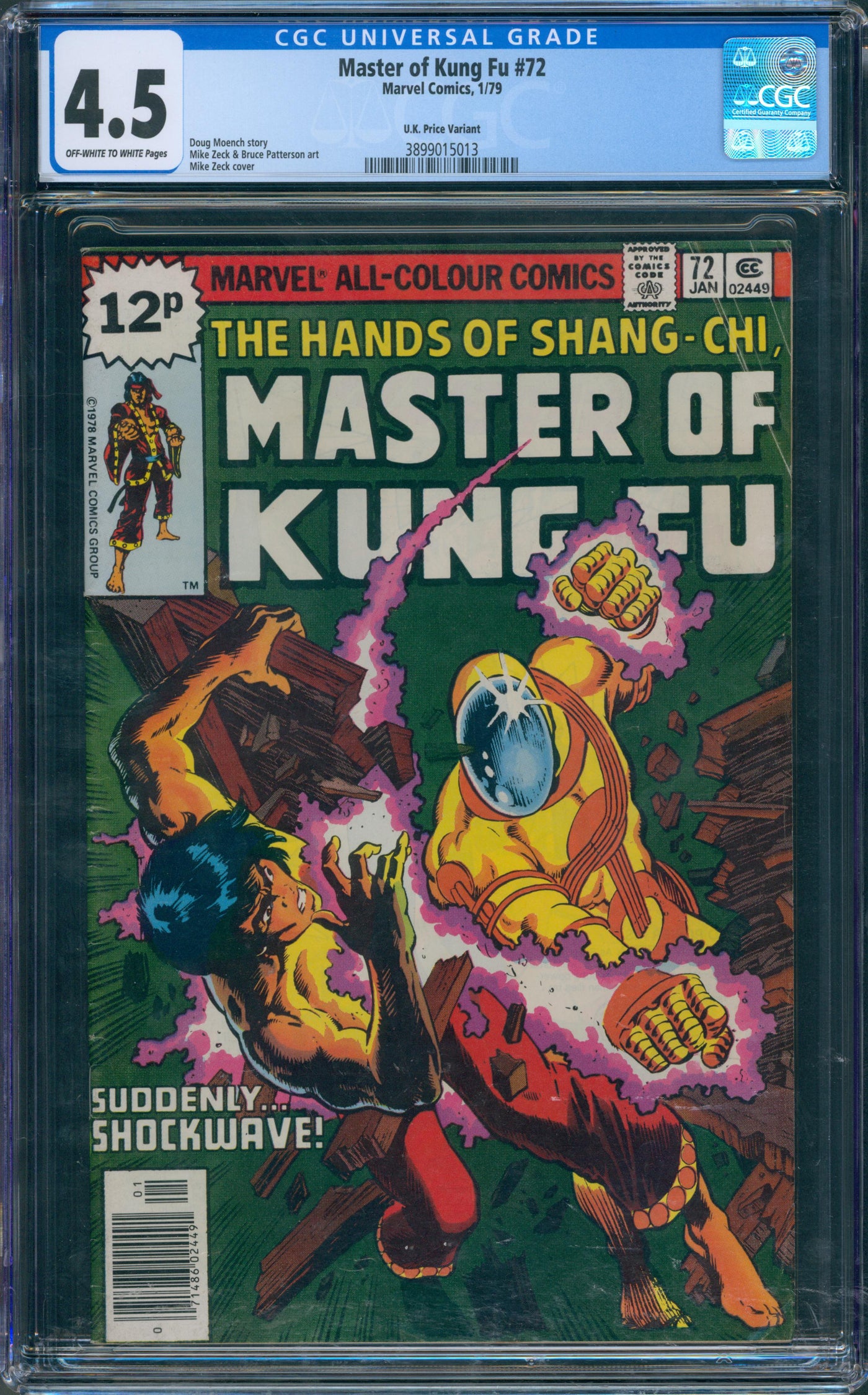 Master of Kung Fu #72 CGC 4.5