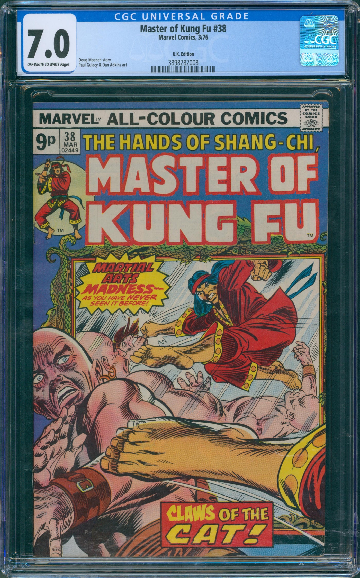 Master of kung Fu #38 CGC 7.0
