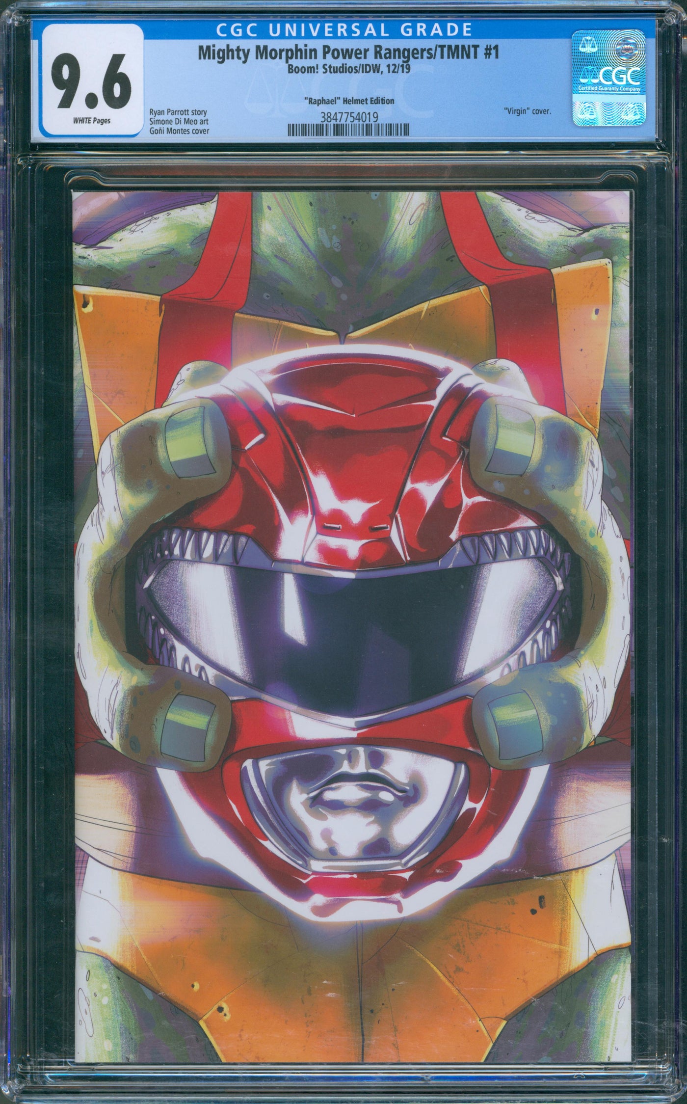 Mighty Morphin Power rangers TMNT #1 CGC 9.6