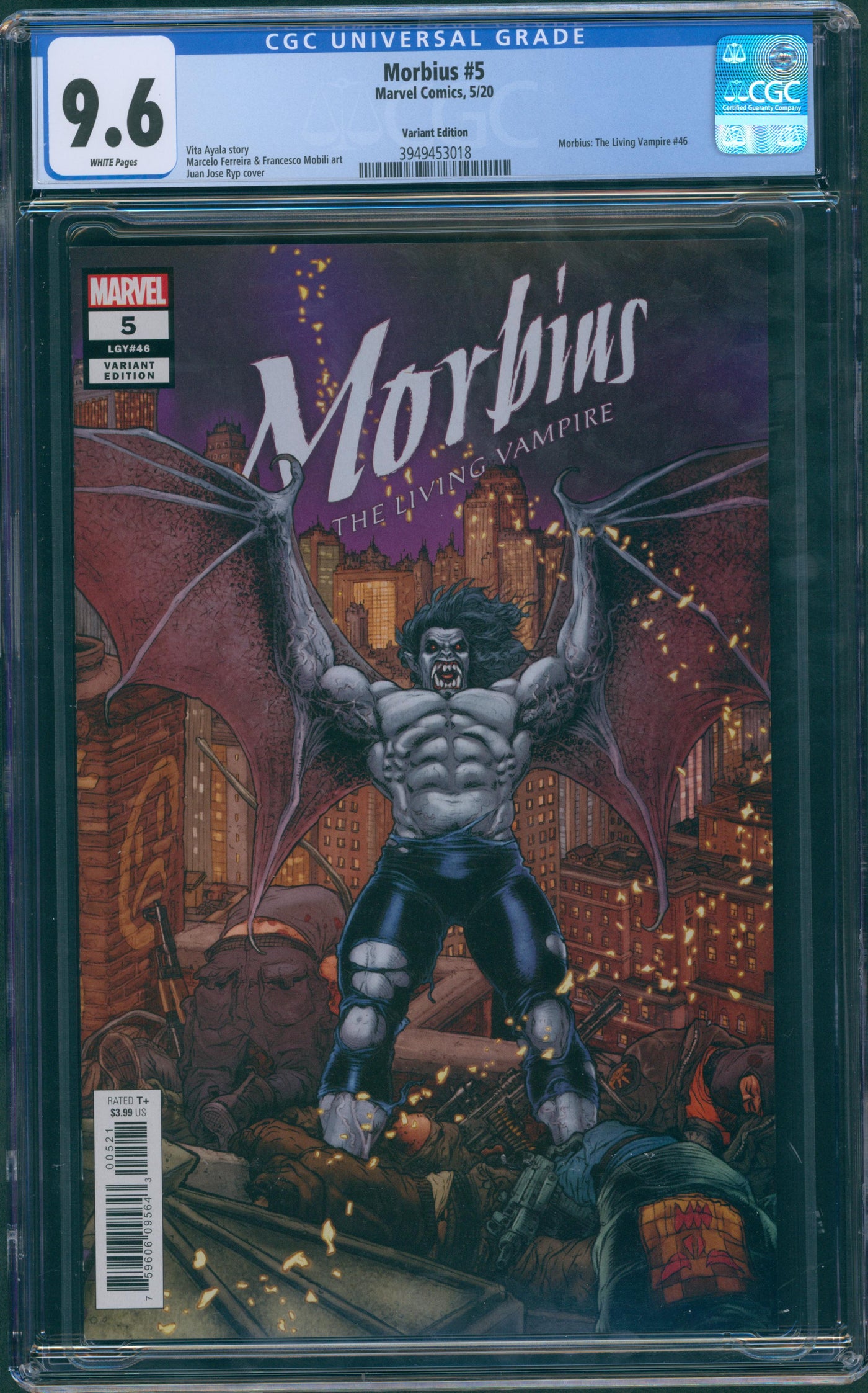 Morbius Park Variant cover #5 CGC 9.6