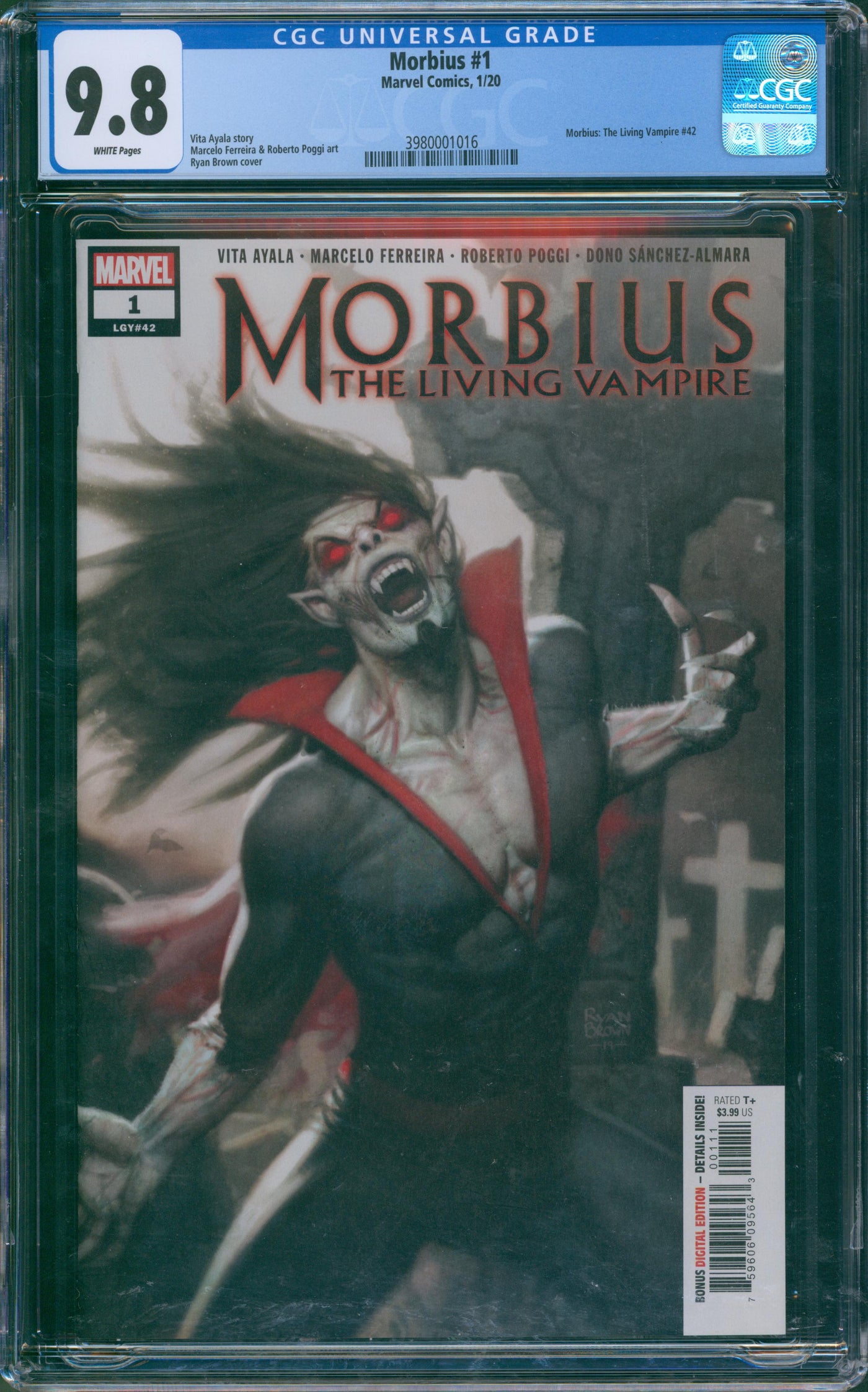 morbius #1 CGC 9.8