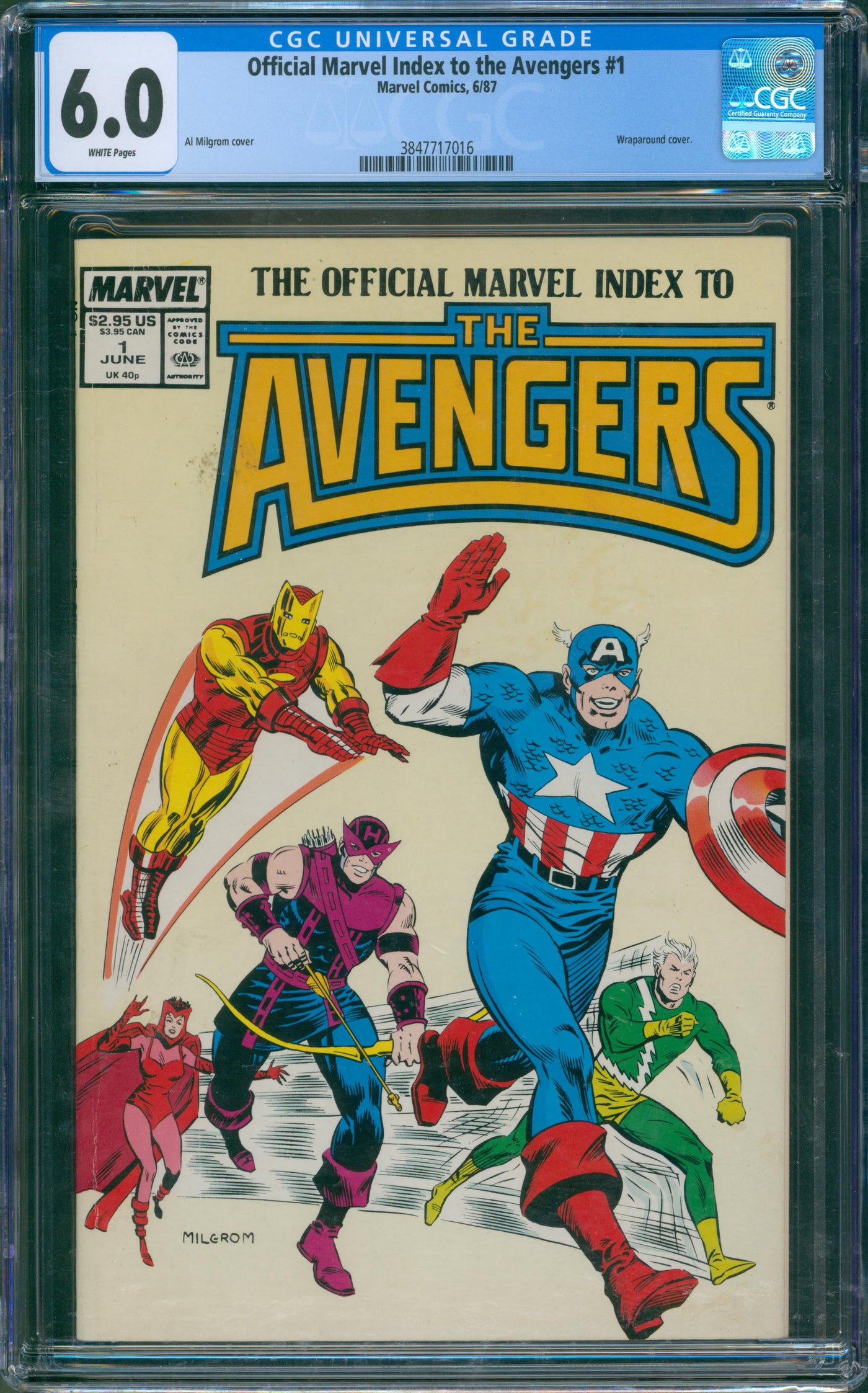 Official Marvel Index to the avengers #1 CGC 6.0