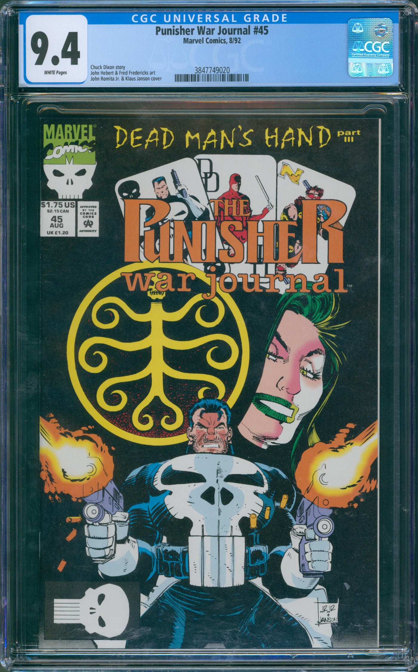 Punisher war journal #45 CGC 9.4