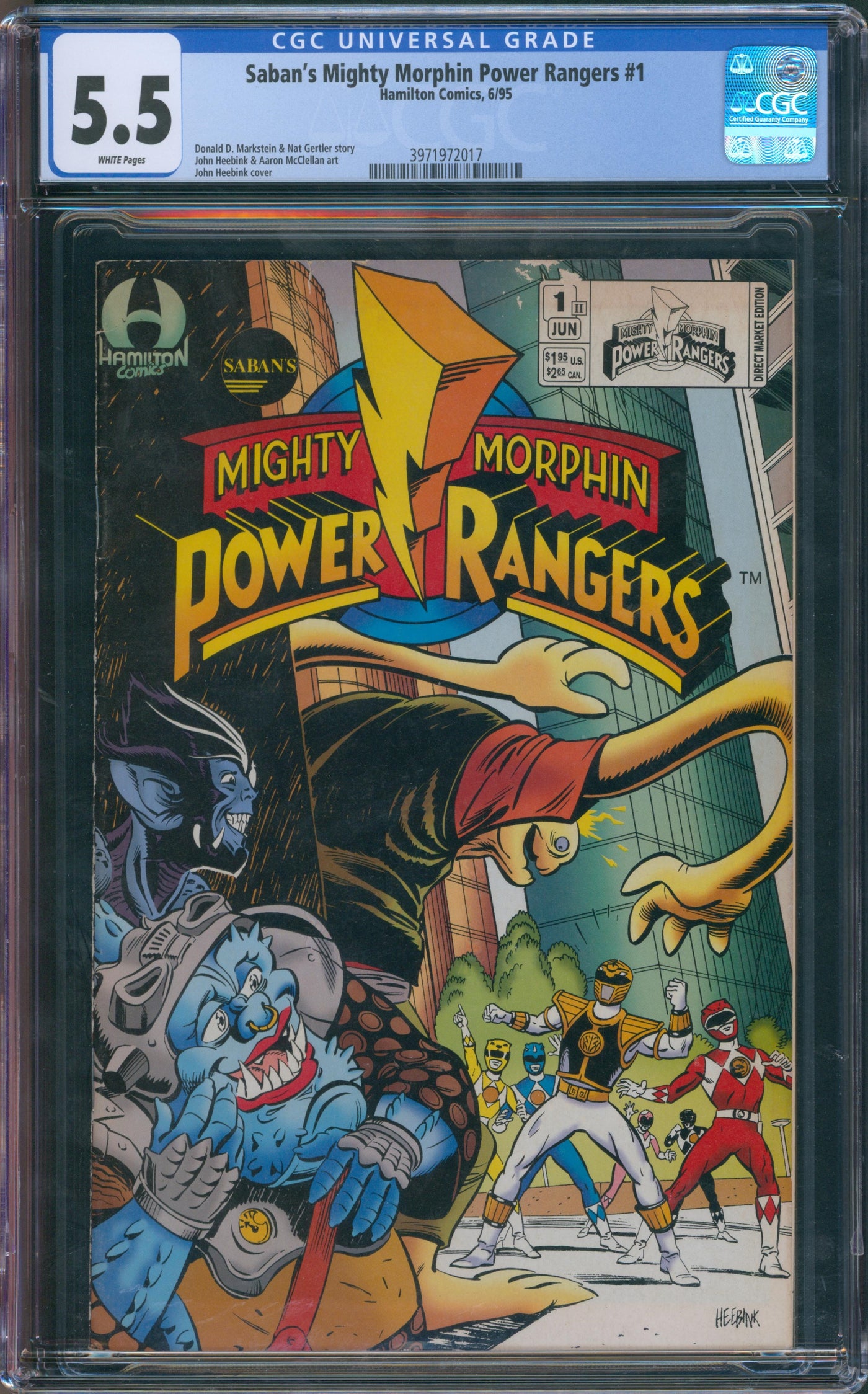 Saban's Mighty Morphin Power rangers #1 CGC 5.5