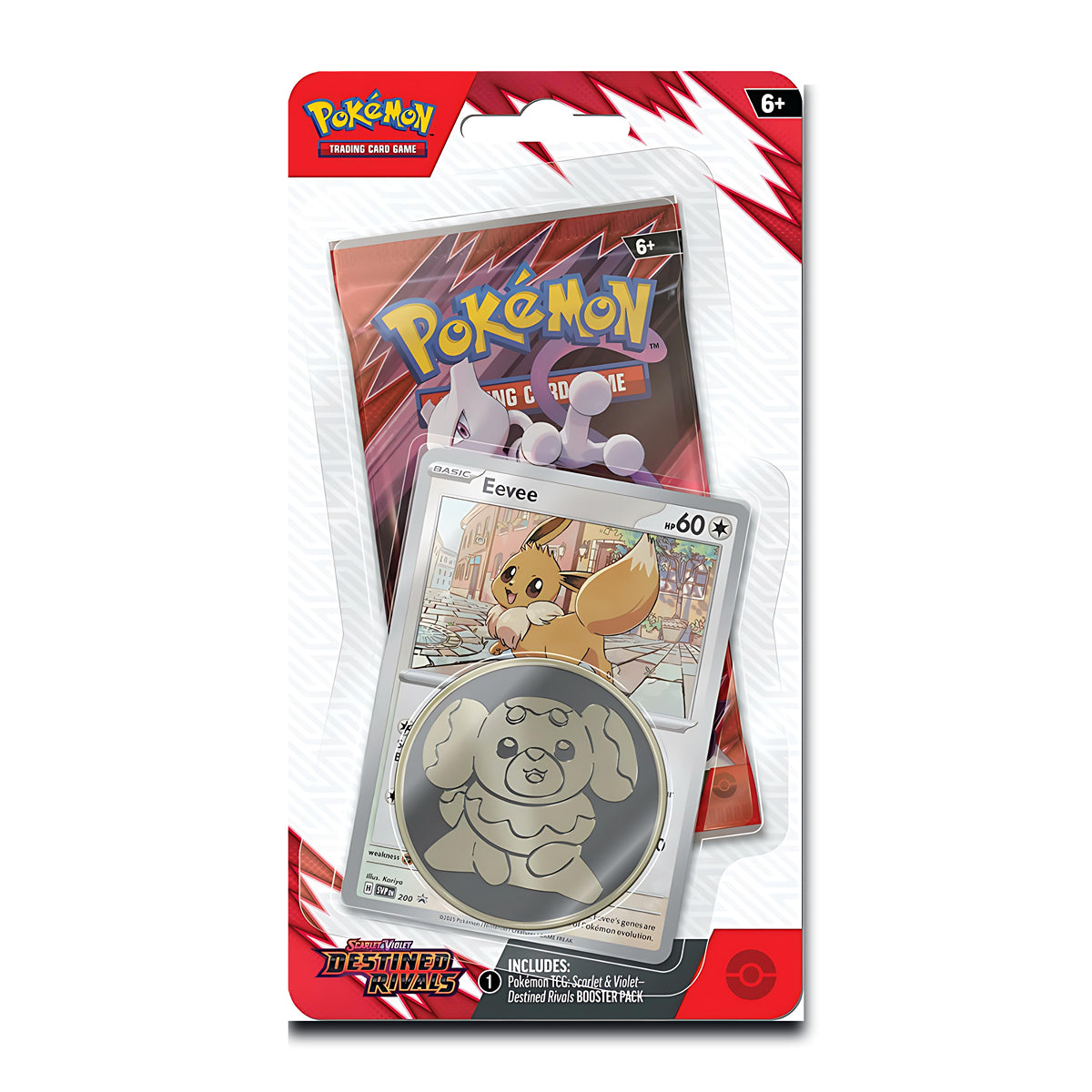 Scarlet and Violet Destined Rivals 1 Pack Checklane Blister Eevee