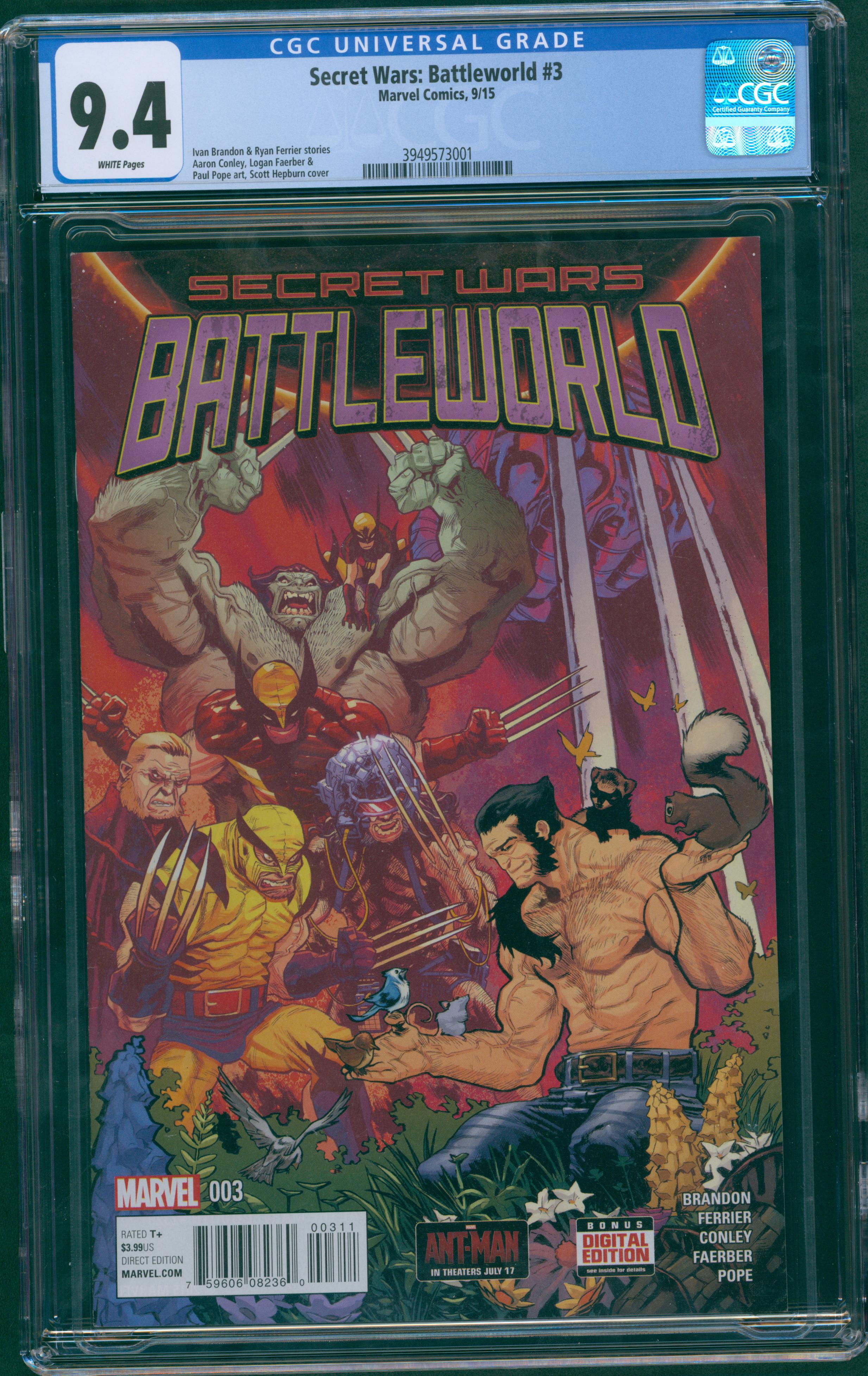 Secret Wars: Battleworld #3 CGC 9.4