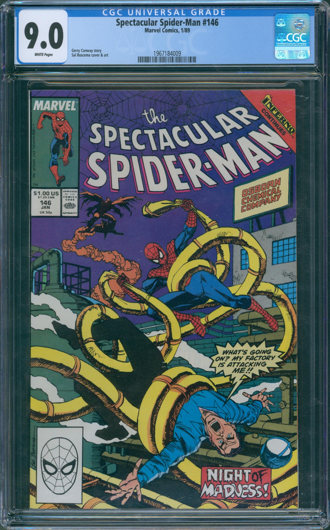 Spectacular Spider-Man #146 CGC 9.0