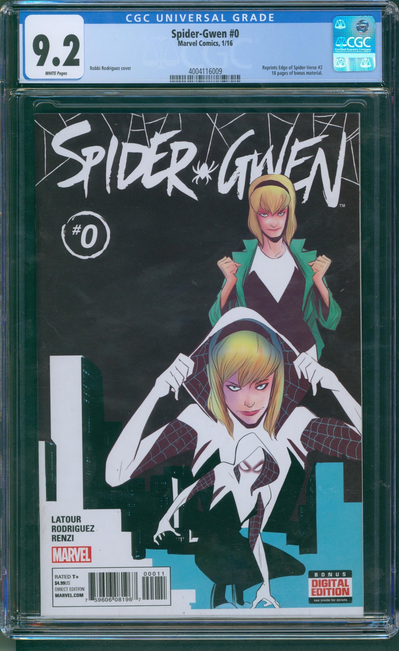 Spider-Gwen #0 CGC 9.2