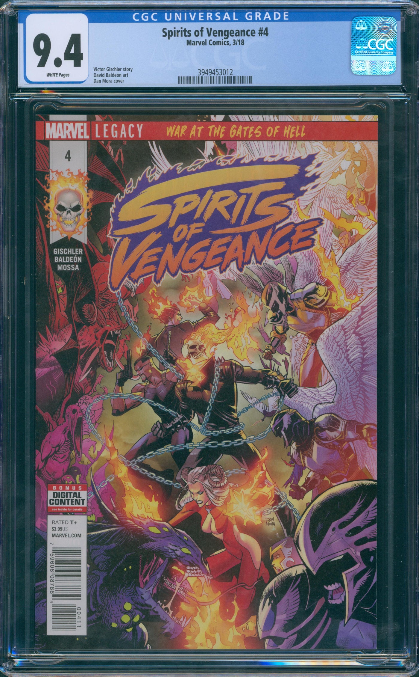 Spirit of vengeance #4 CGC 9.4