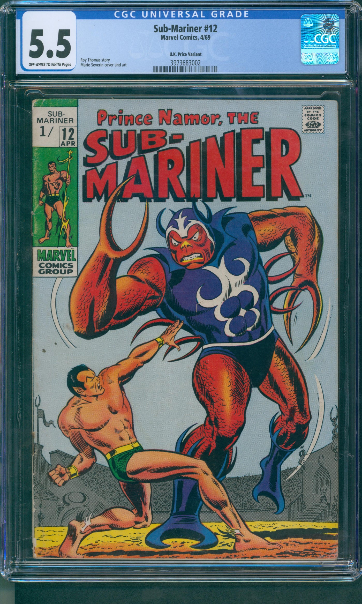 Sub-mariner #12 CGC 5.5