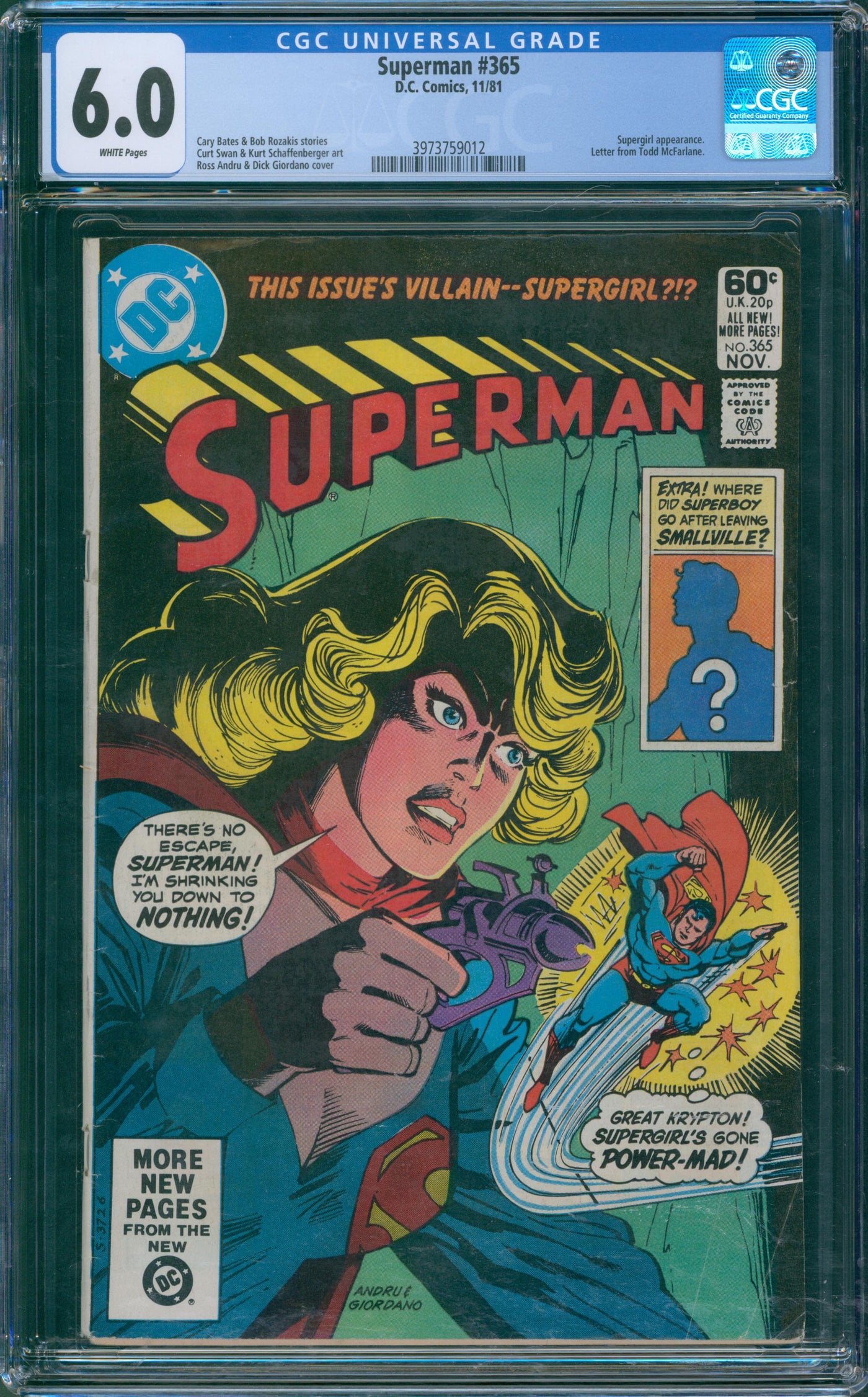 Superman #365 CGC 6.0