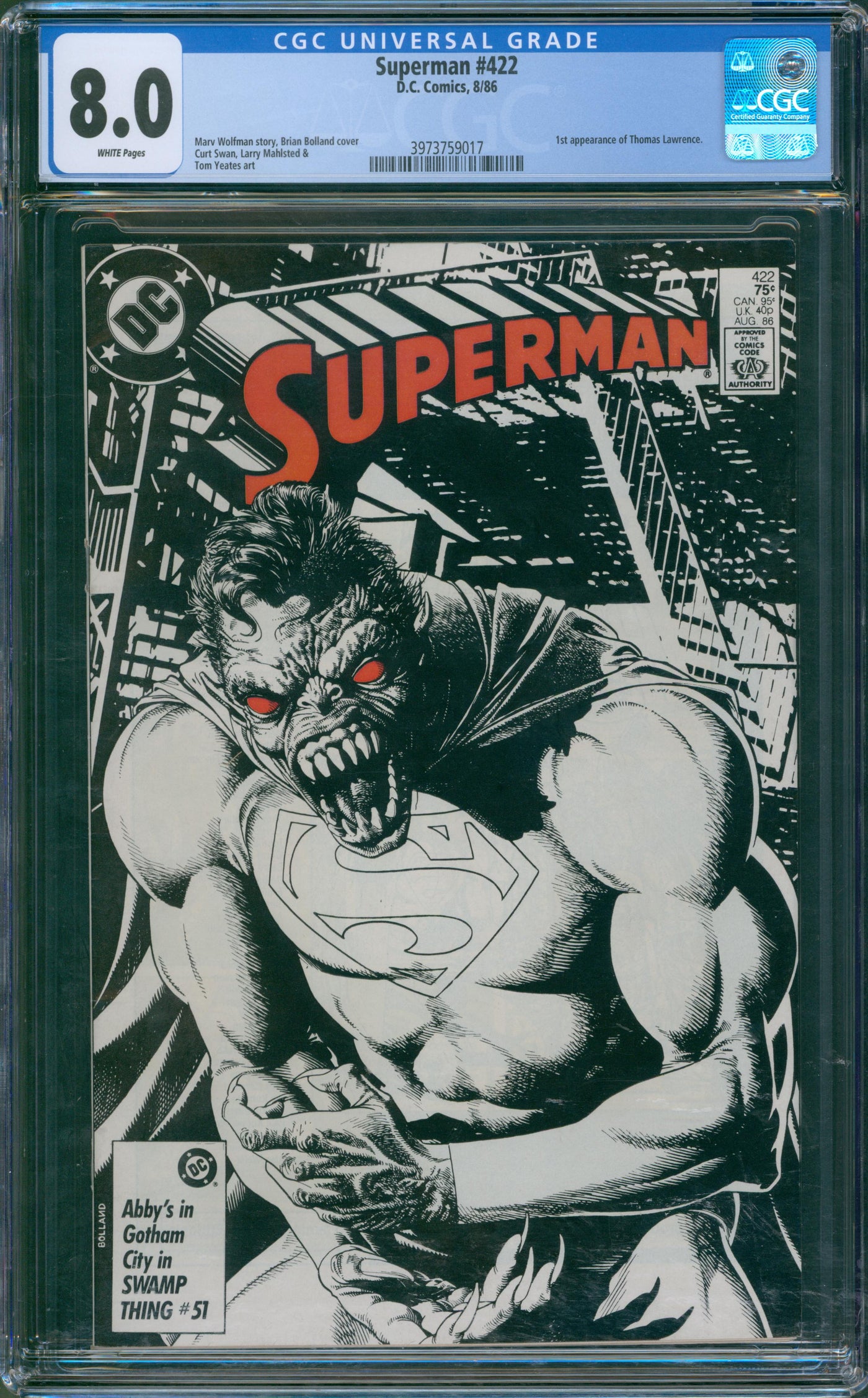 Superman #422 CGC 8.0