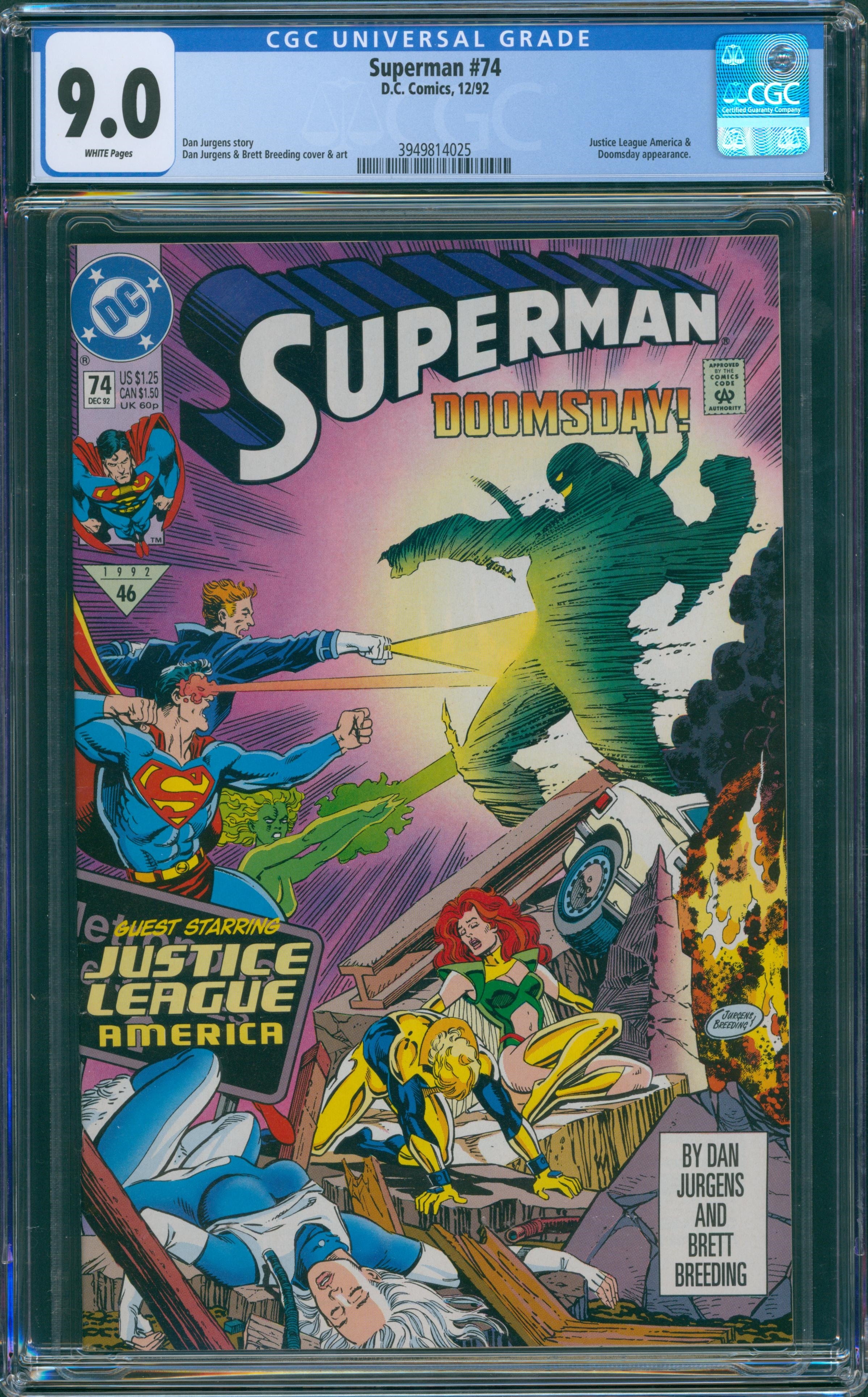 Superman #74 CGC 9.0