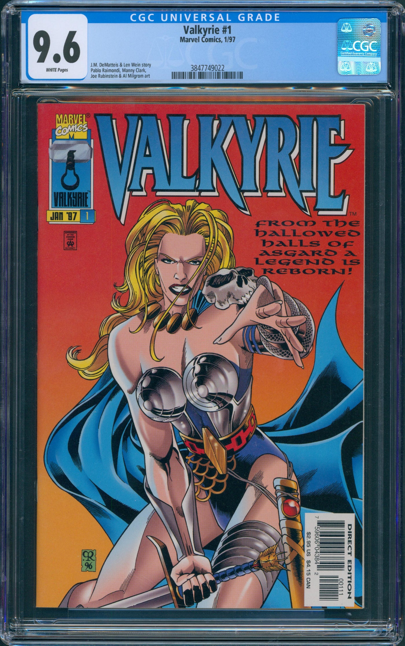 Valkyrie #1 1997 CGC 9.6