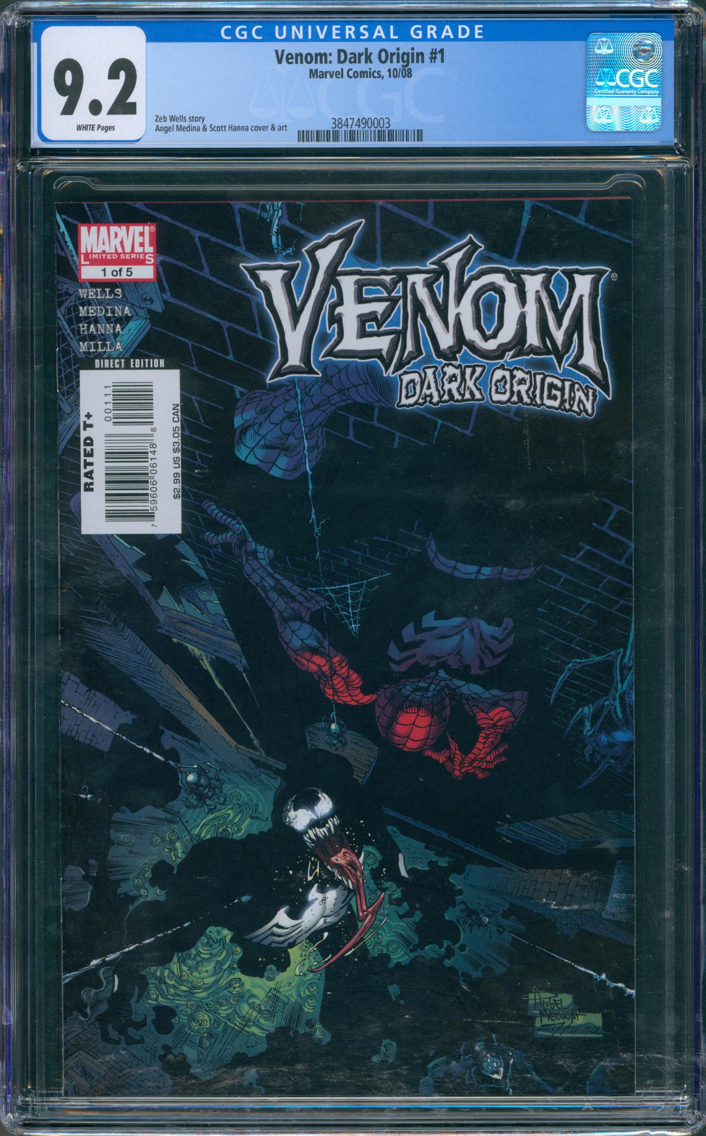 Venom Dark origin #1 CGC 9.2