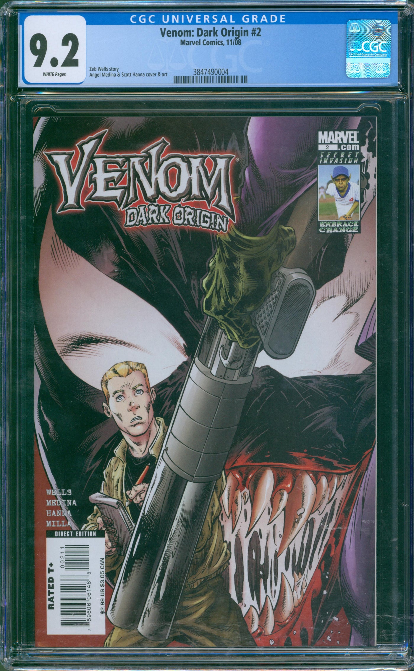 Venom Dark origin #2 CGC 9.2