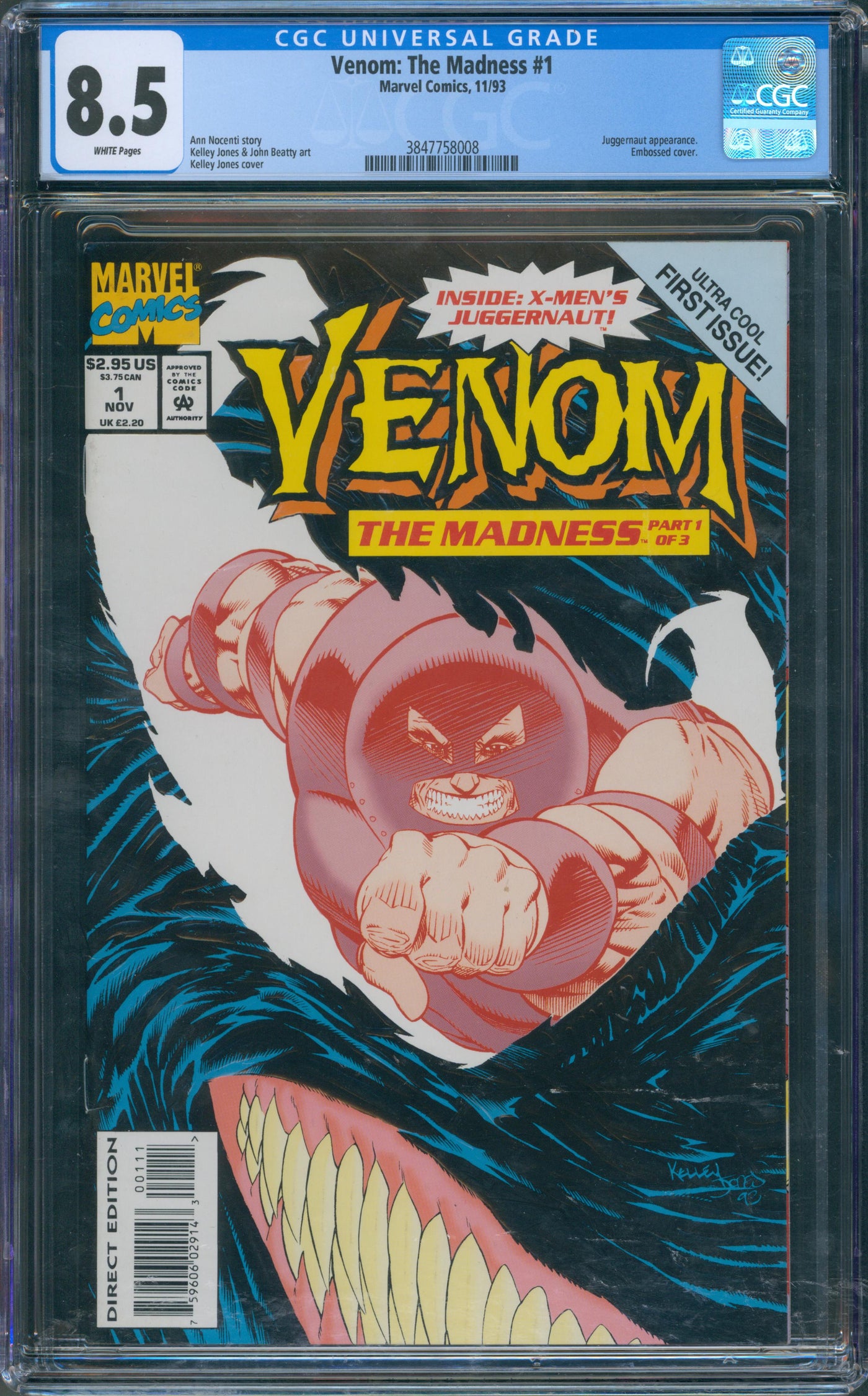 Venom the Madness #1 CGC 8.5