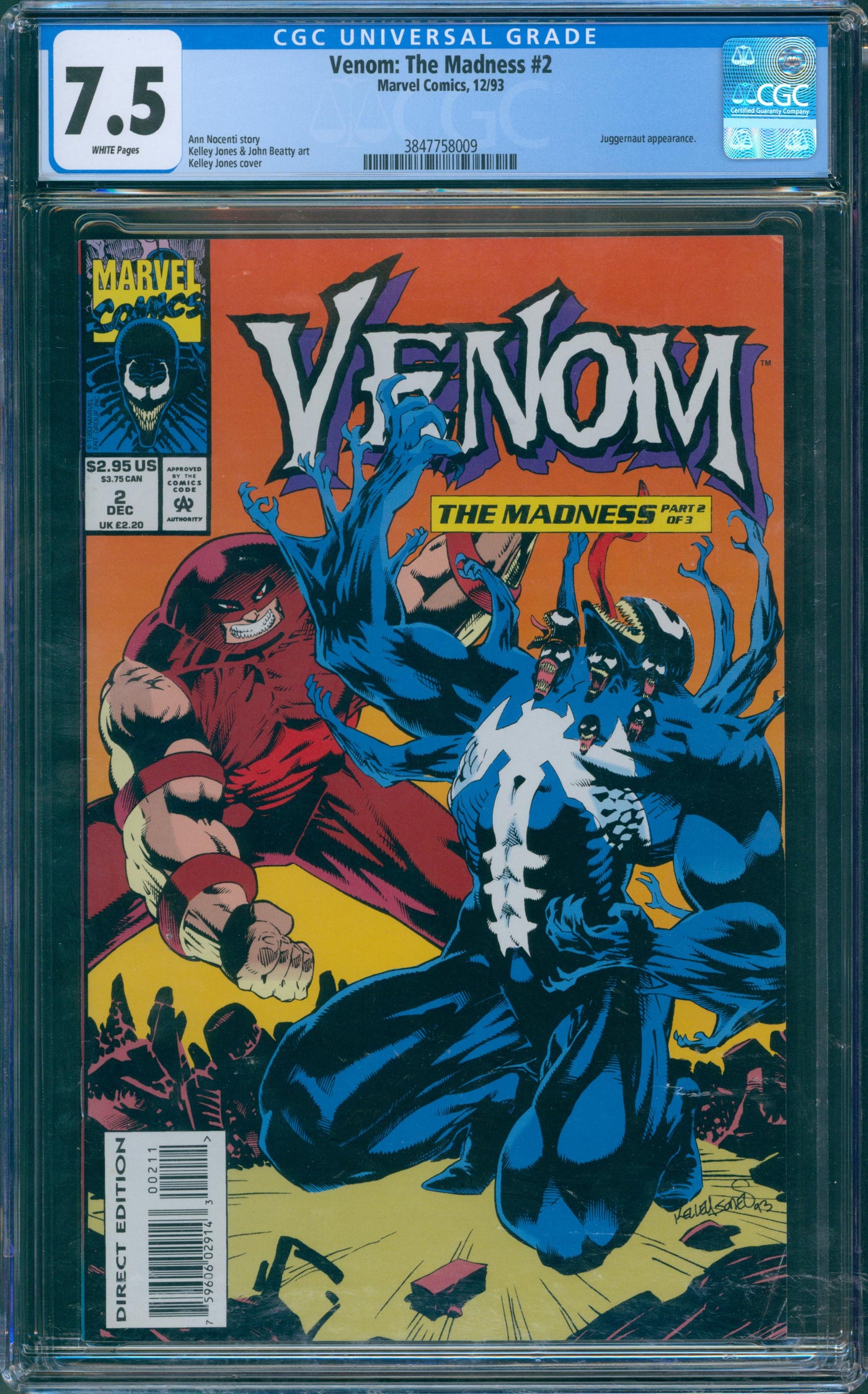 Venom the Madness #2 CGC 7.5