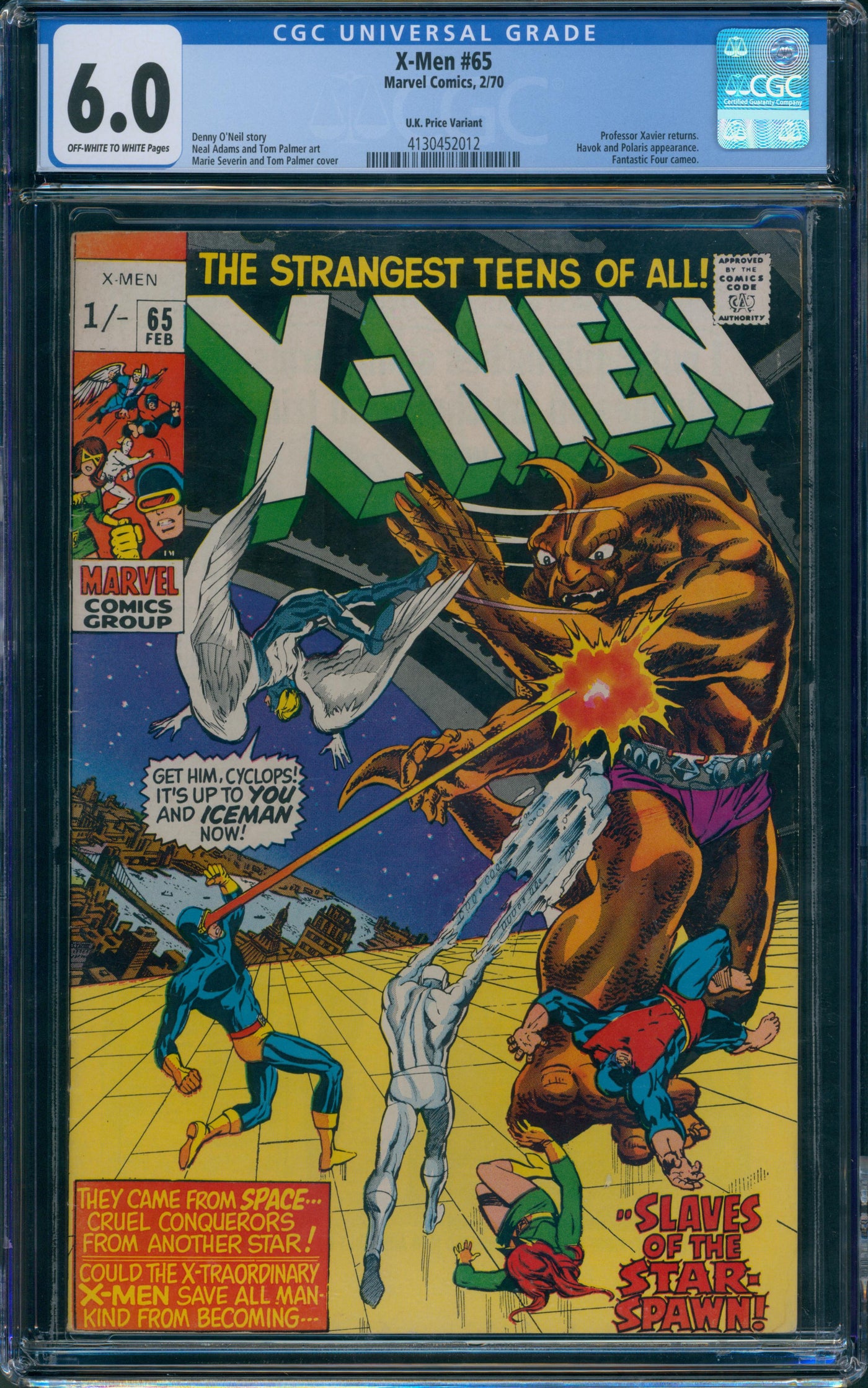 X-men #65 CGC 6.0
