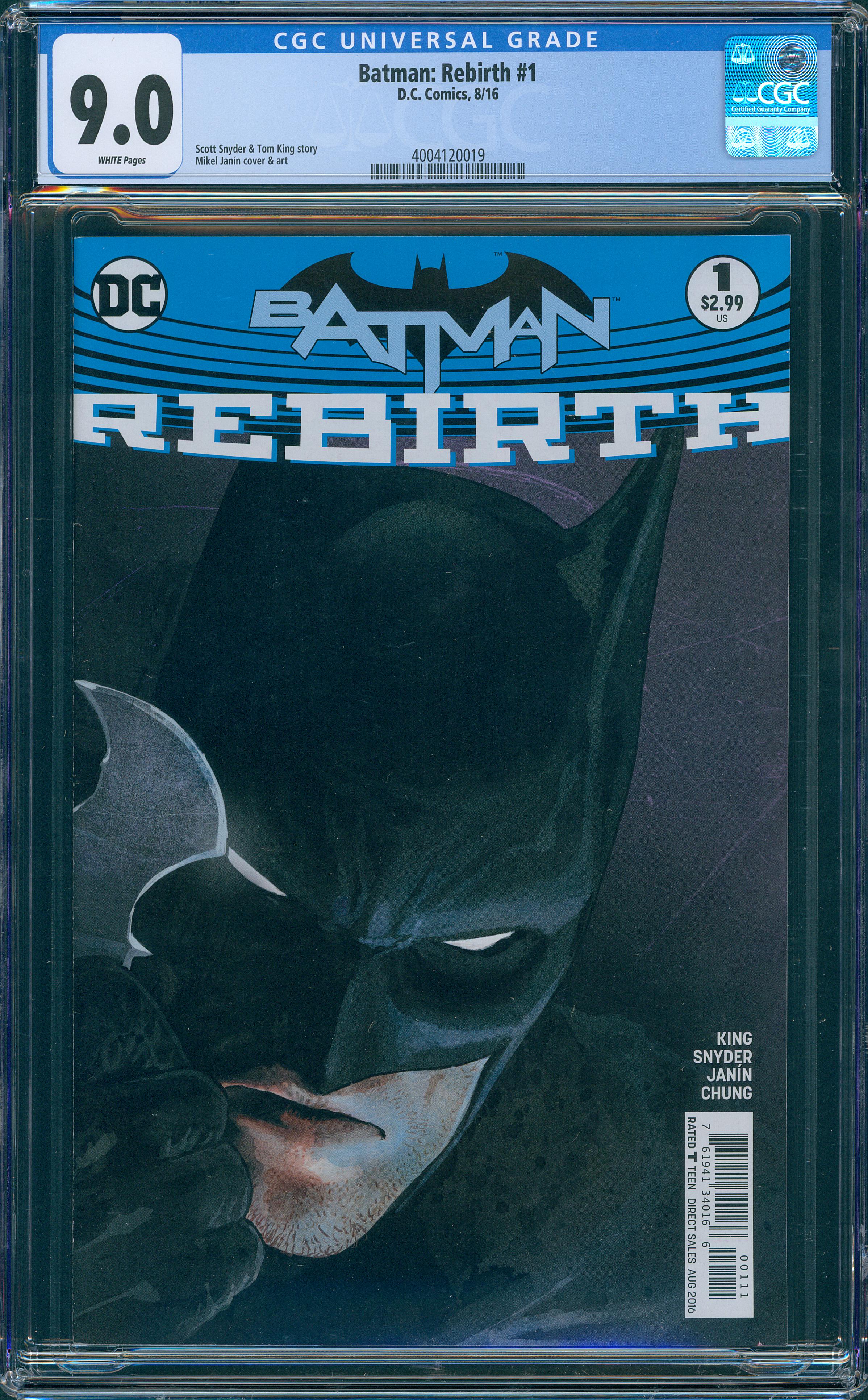 Batman: Rebirth #1 CGC 9.0