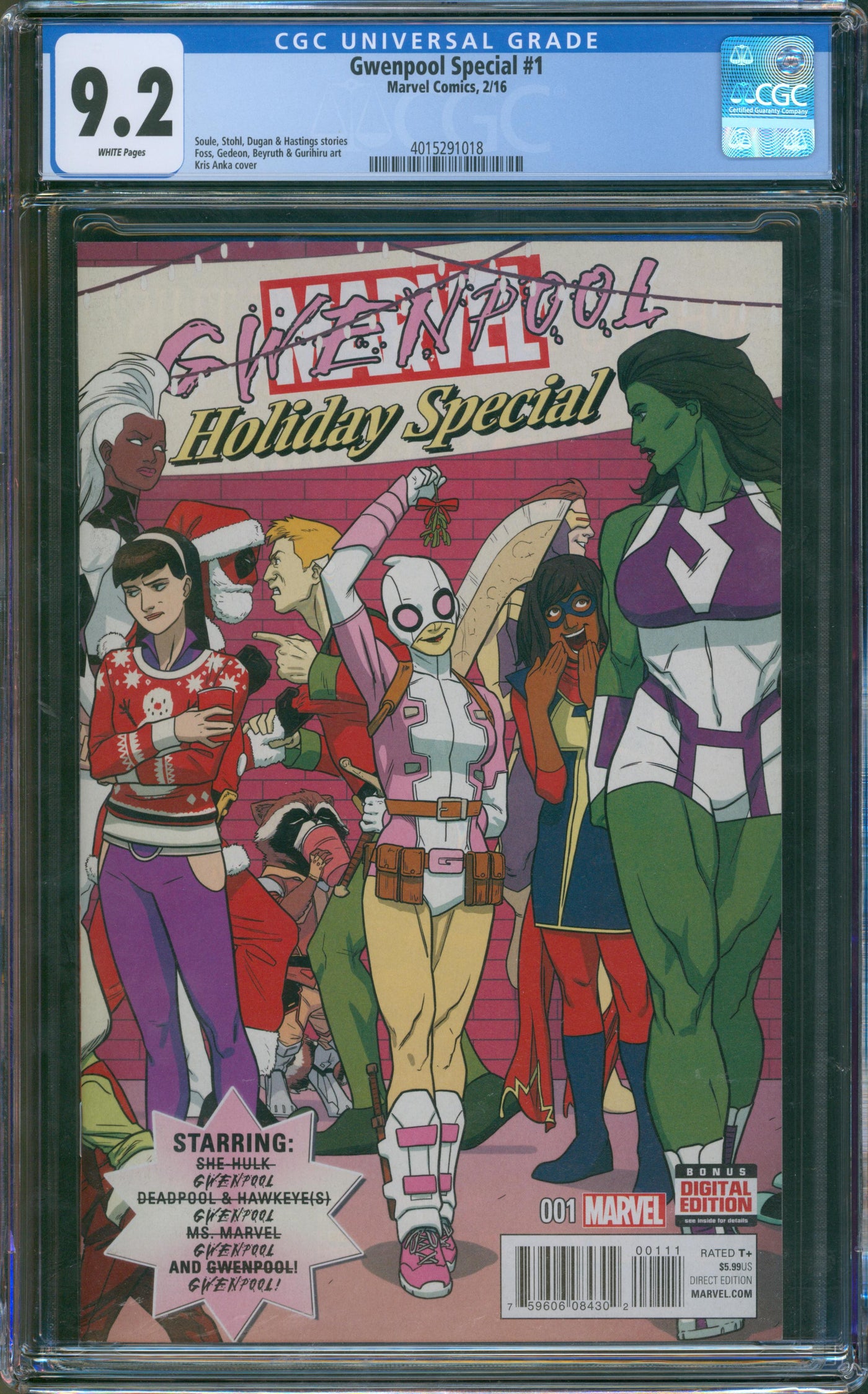 gwenpool holiday special #1 CGC 9.2