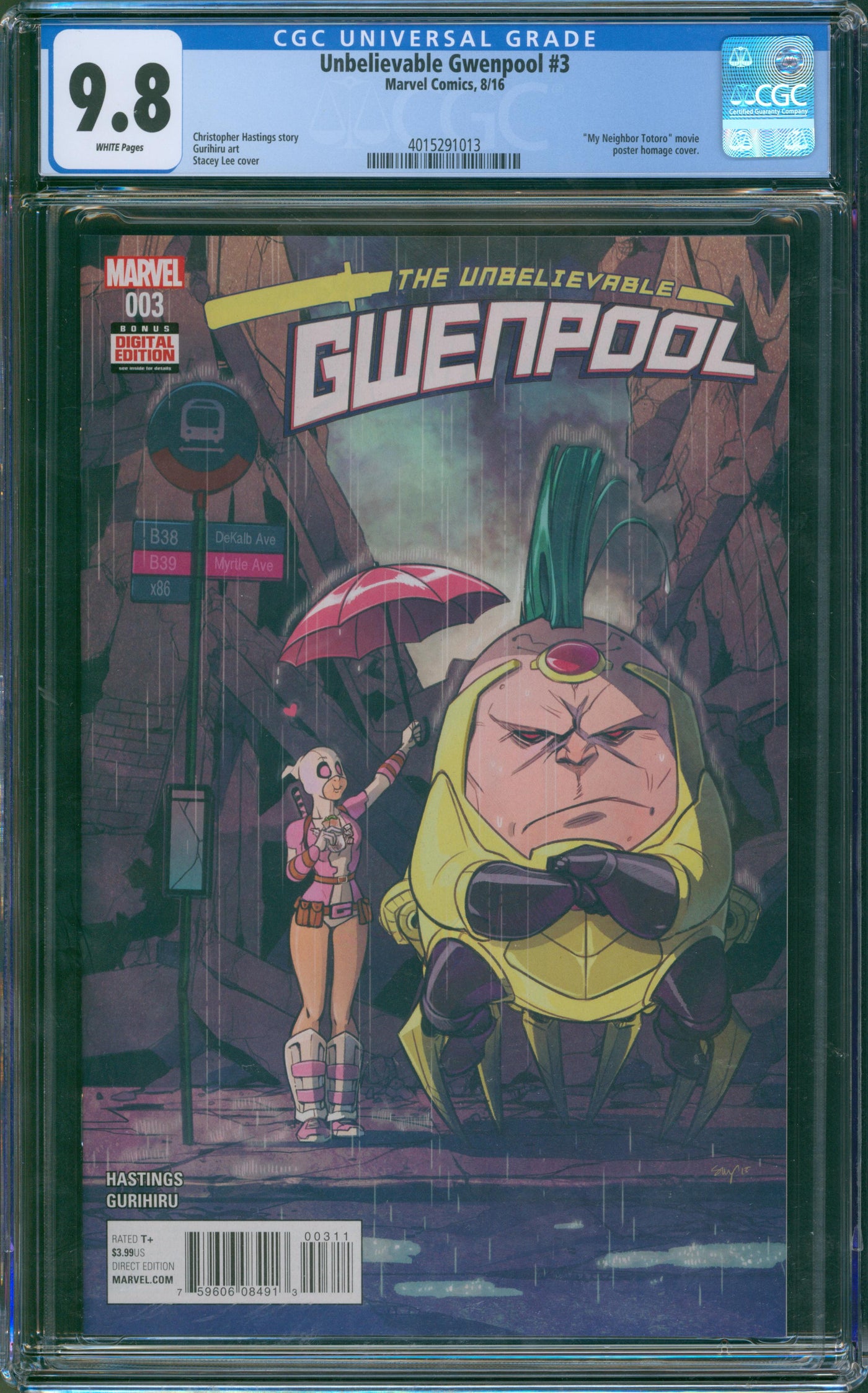 unbelievable gwenpool #3 CGC 9.8