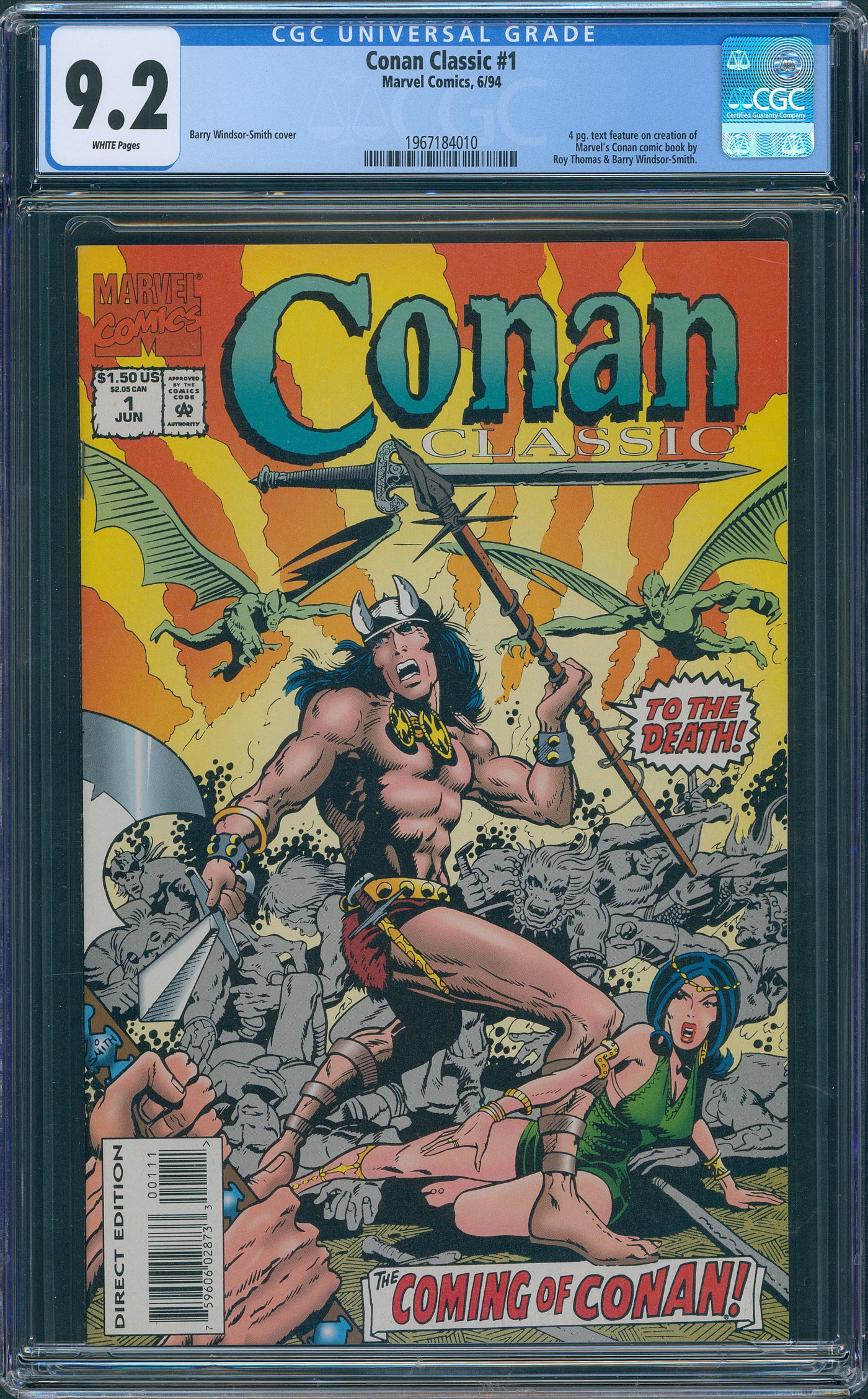 Conan classic #1 CGC 9.2