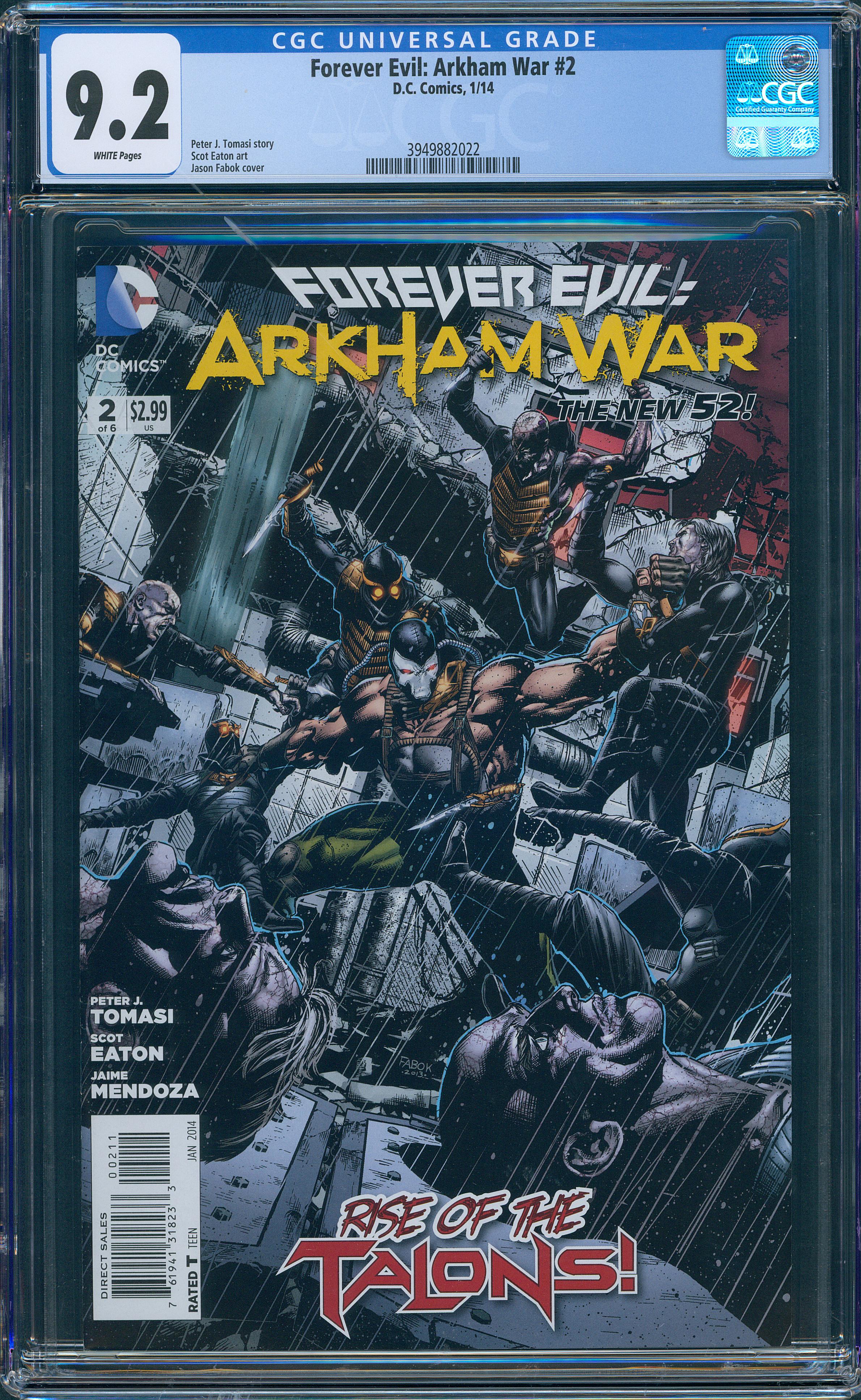 Forever Evil: Arkham War #2 CGC 9.2
